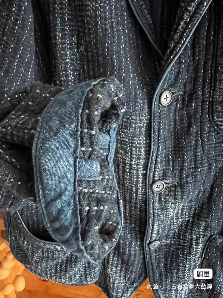 Porter Classic Indigo Sashiko Suit Jacket — back