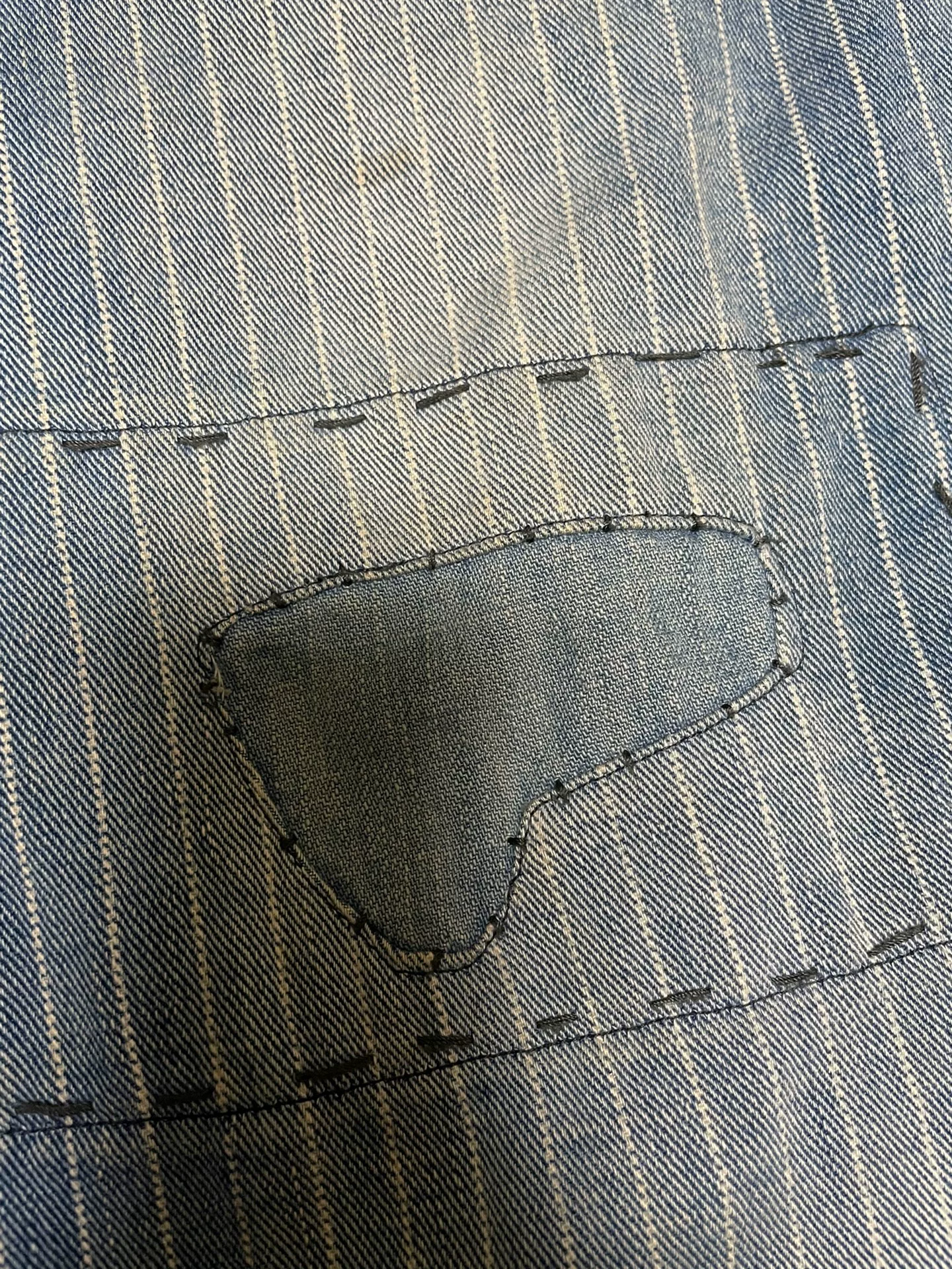 Visvim Carpenter Pants Prime Damaged Wabash — detail