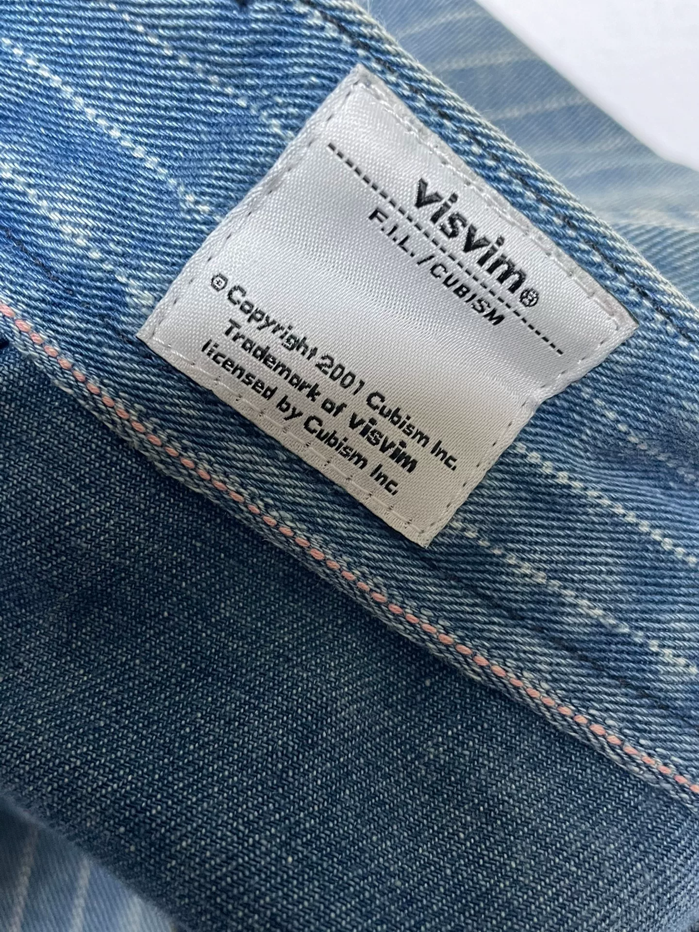 Visvim Carpenter Pants Prime Damaged Wabash — label