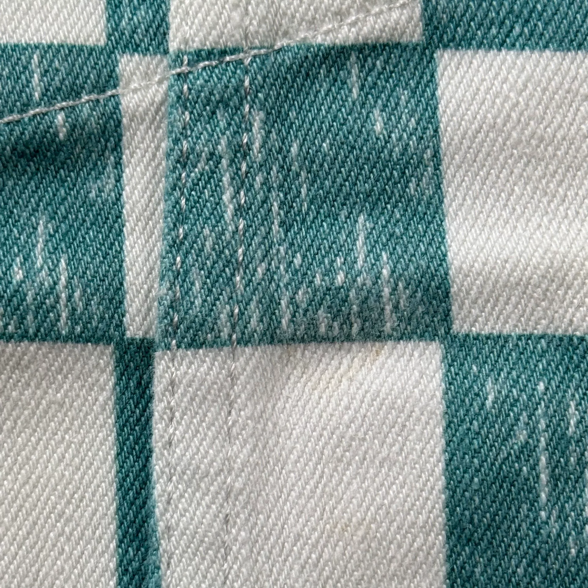 Louis Vuitton Checkered Denim Jacket — detail