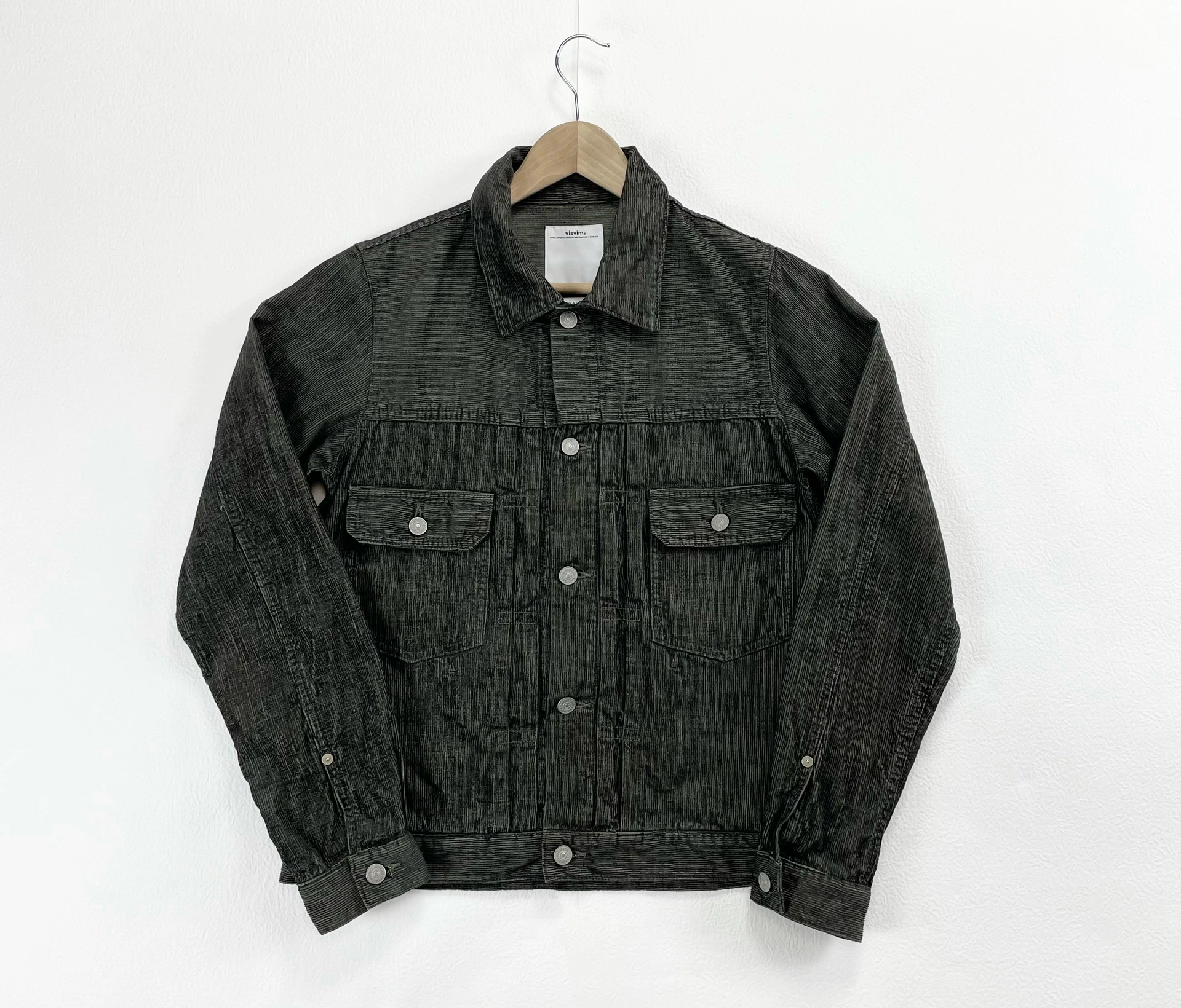 VISVIM 101 Corduroy Mud-Dyed Jacket — front