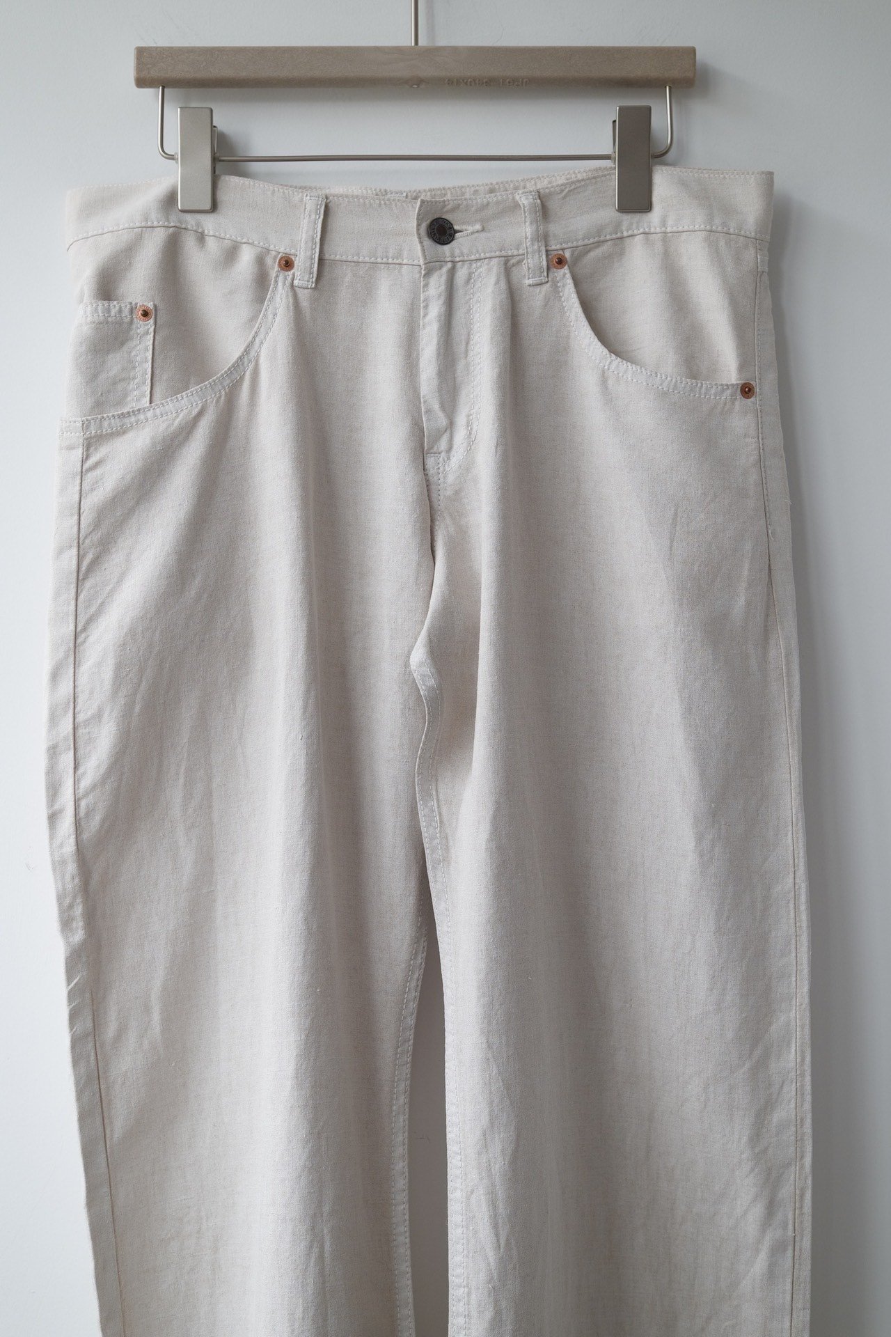 Yohji Yamamoto Y's 15AW Linen Deconstructed Pants — front