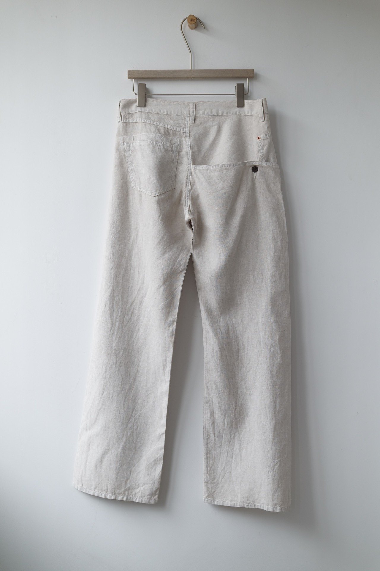 Yohji Yamamoto Y's 15AW Linen Deconstructed Pants — label