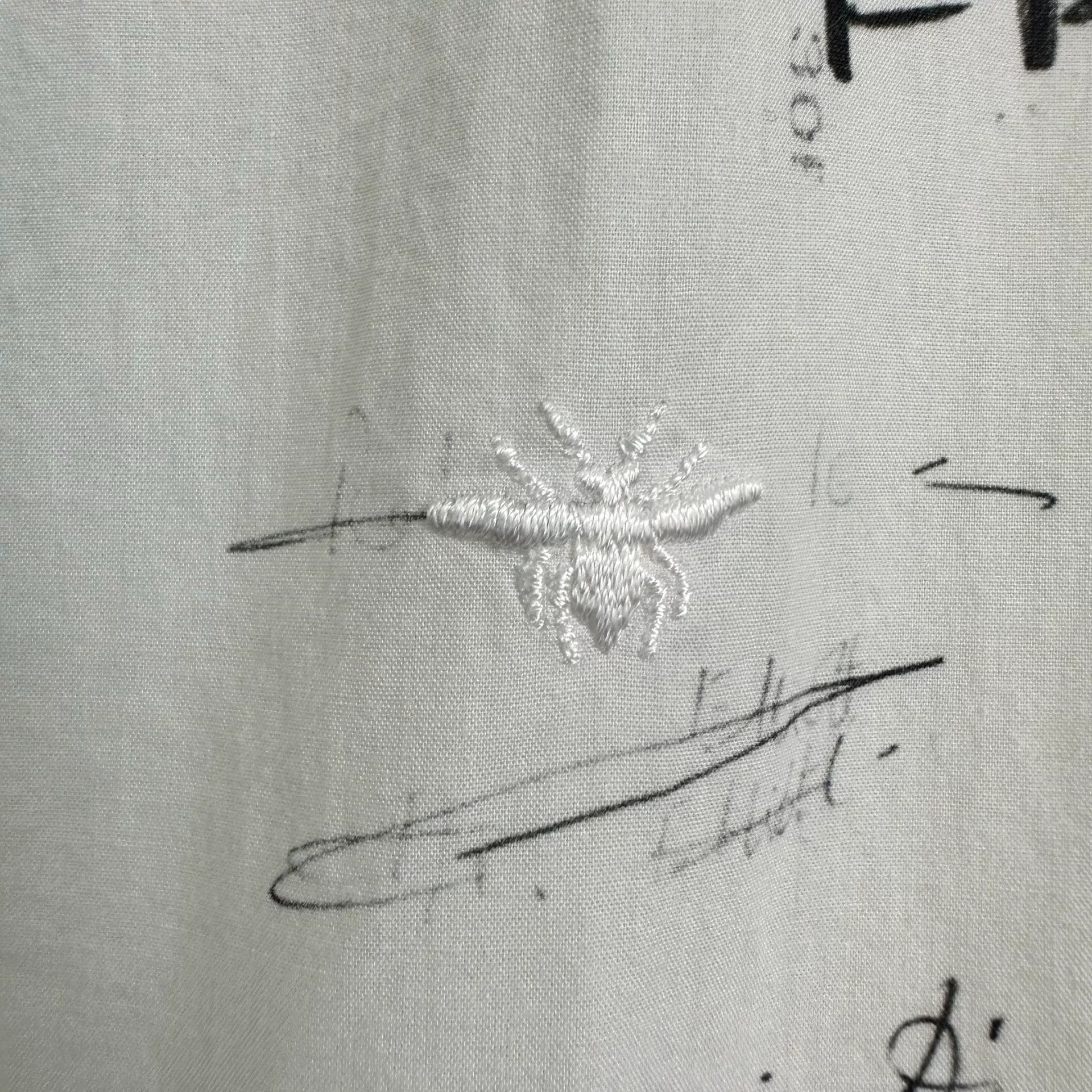 Dior Graffiti Print Embroidered Bee Shirt — front