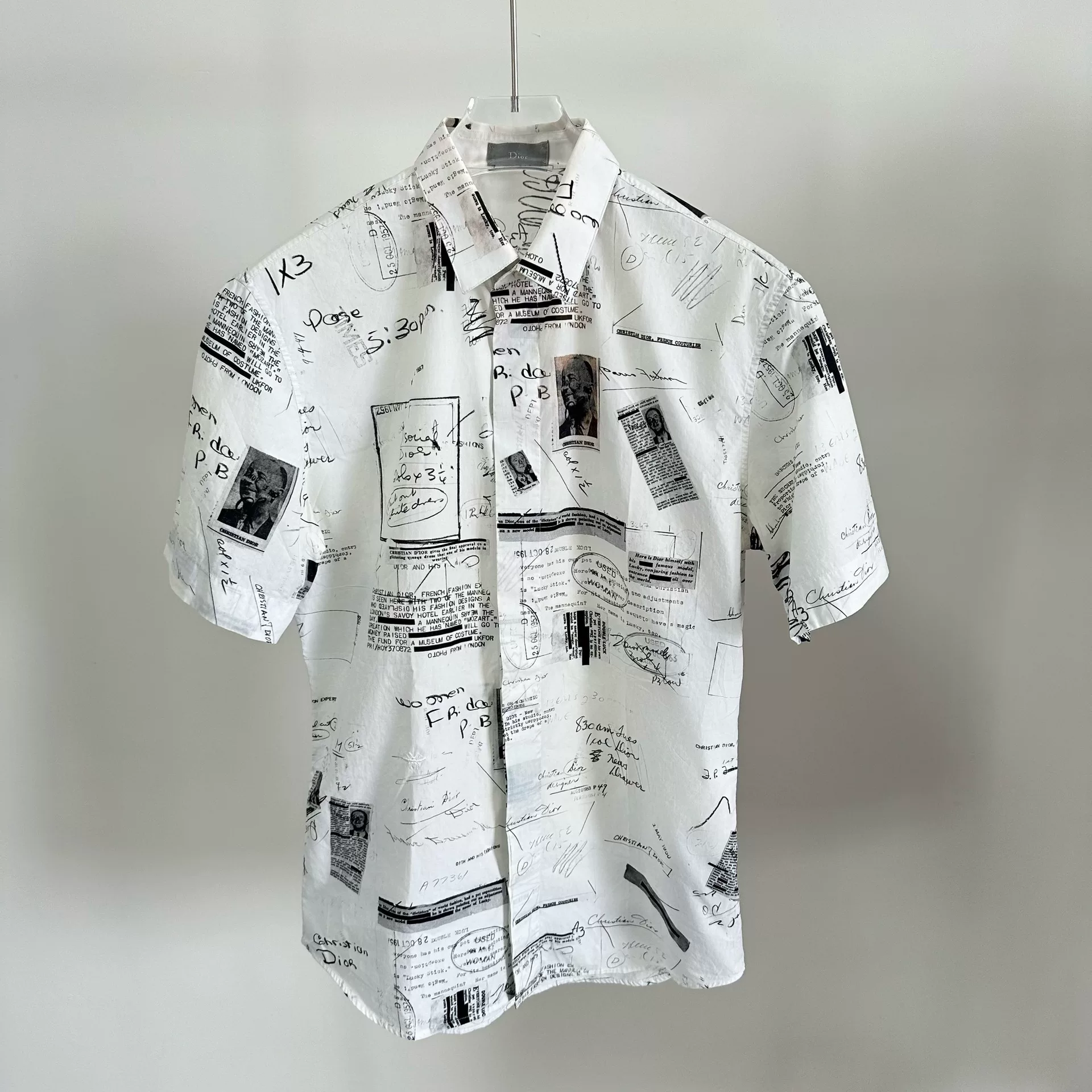 Dior Graffiti Print Embroidered Bee Shirt