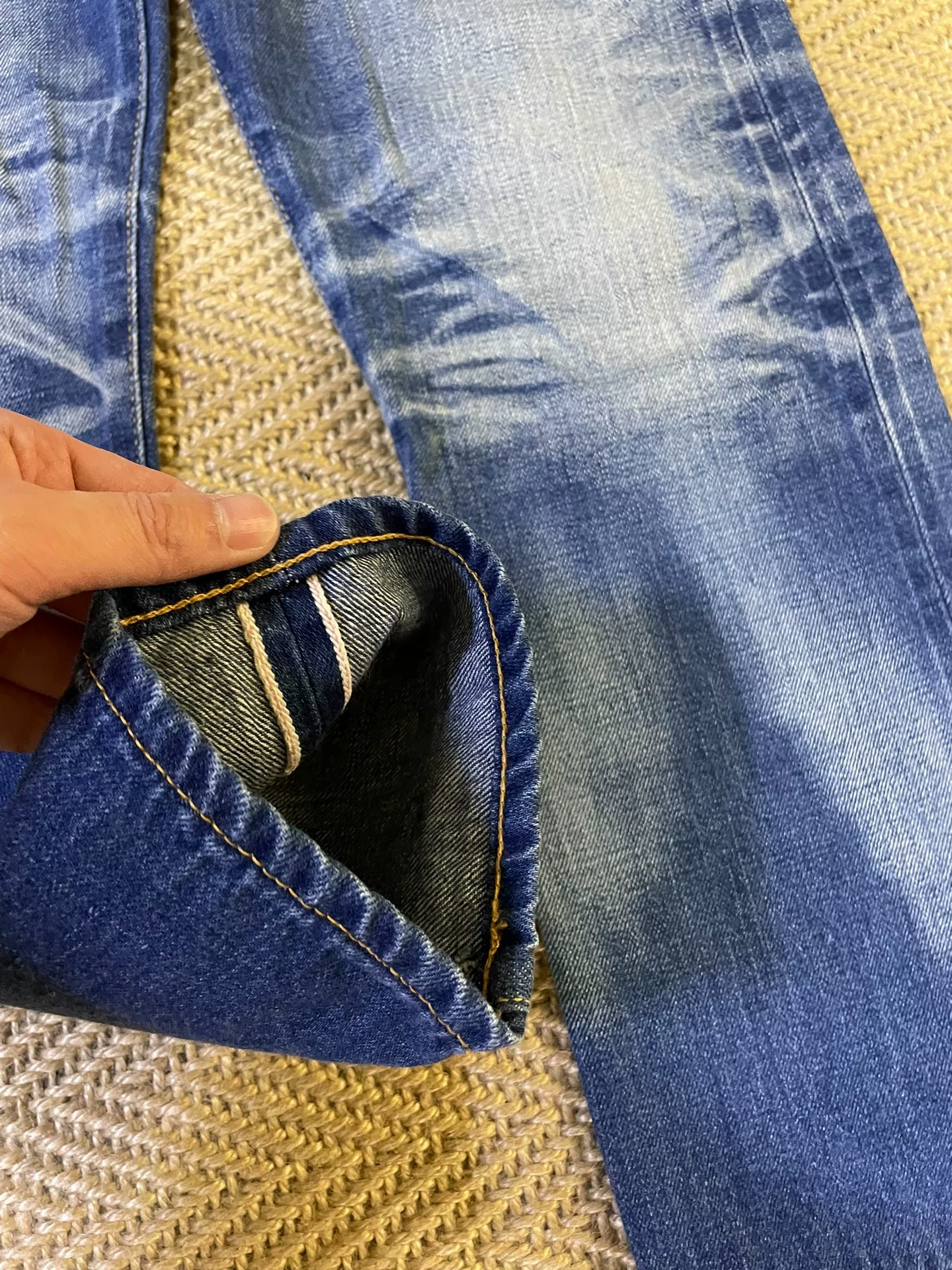 Vanquish & Fragment Cropped Denim Jeans — back