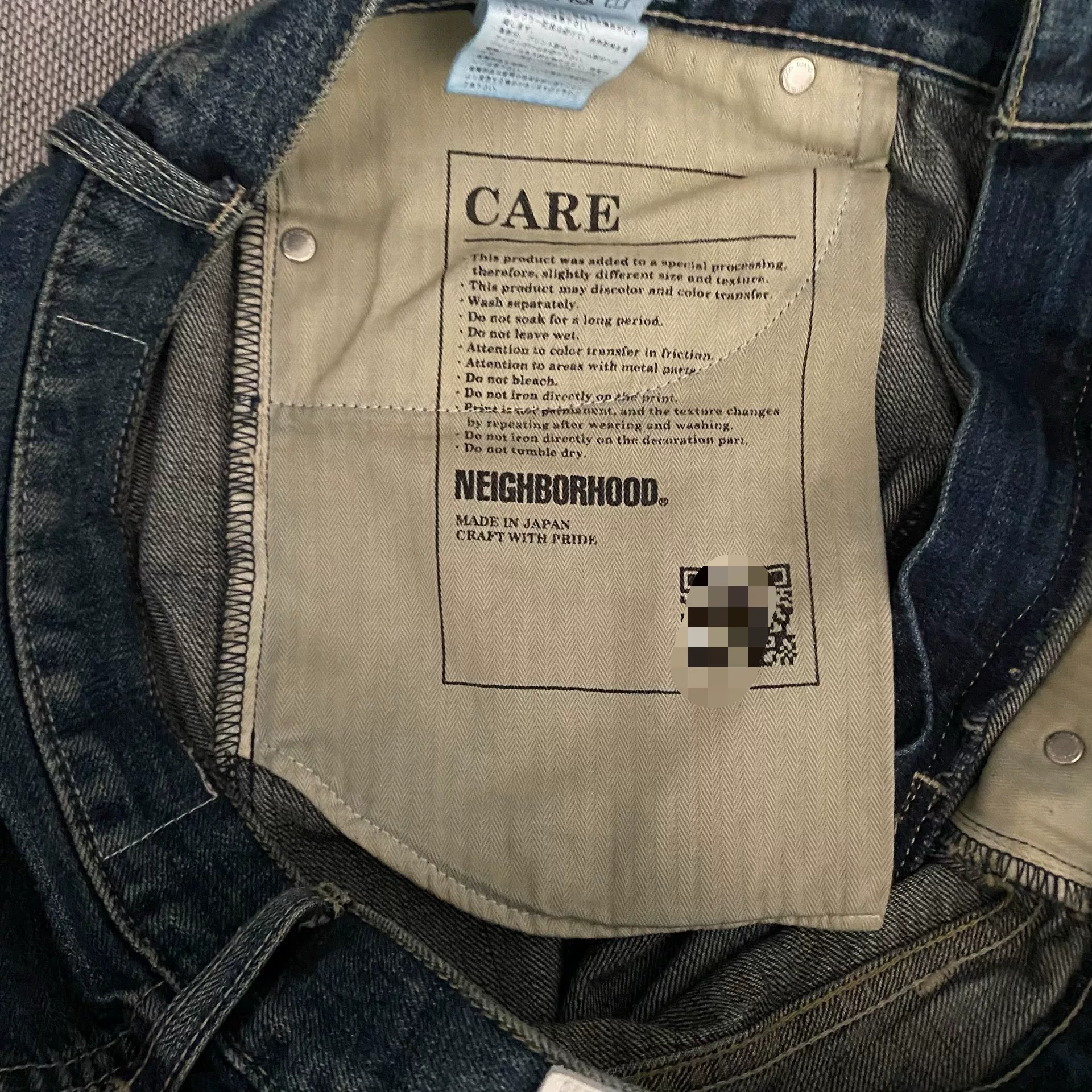 Neighborhood 24AW Basic Washed Jeans — back
