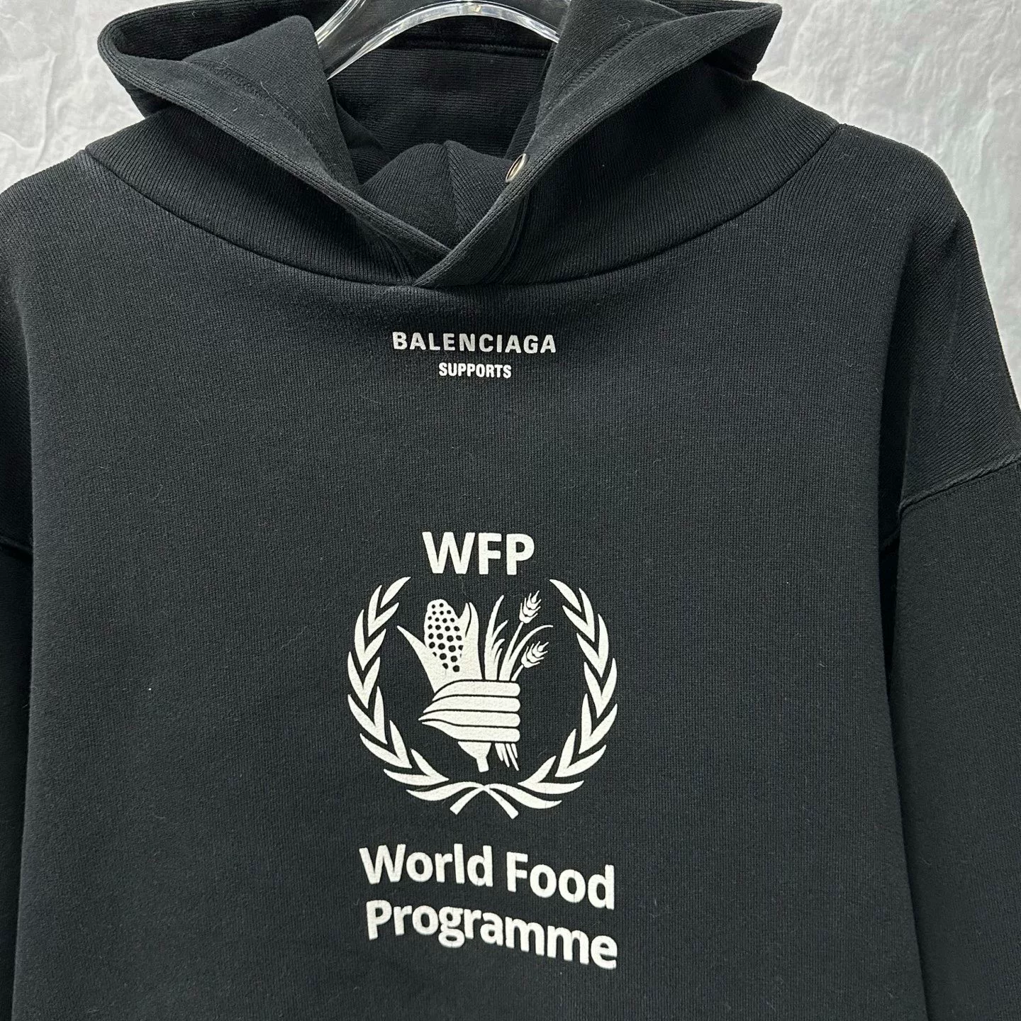 Balenciaga WFP Charity Wheat Ear Hoodie — front