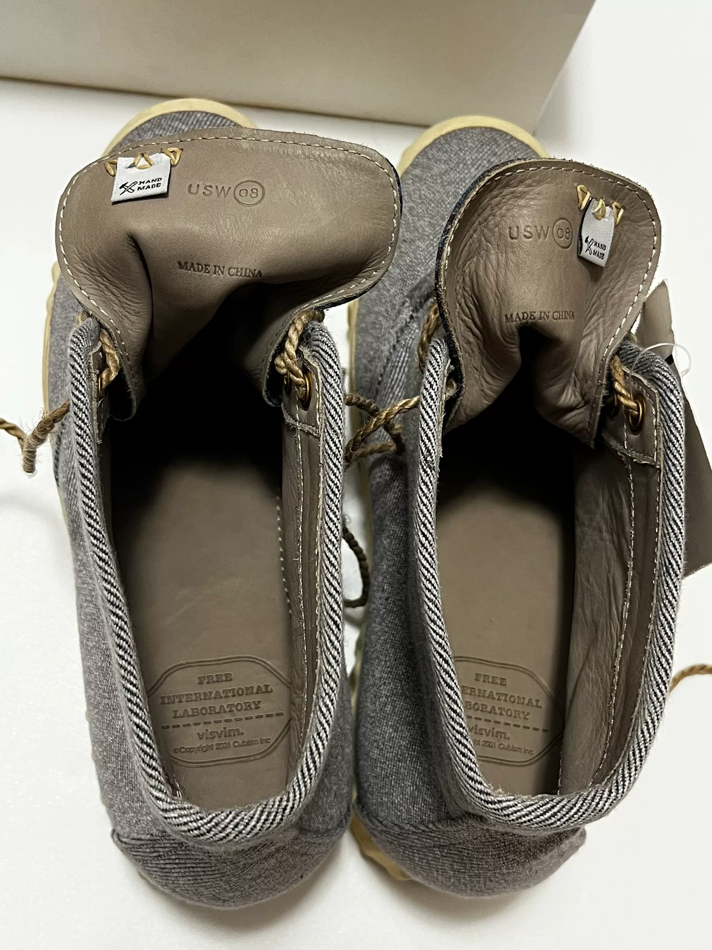 Visvim UDIAM FOLK Grey Trainers — front