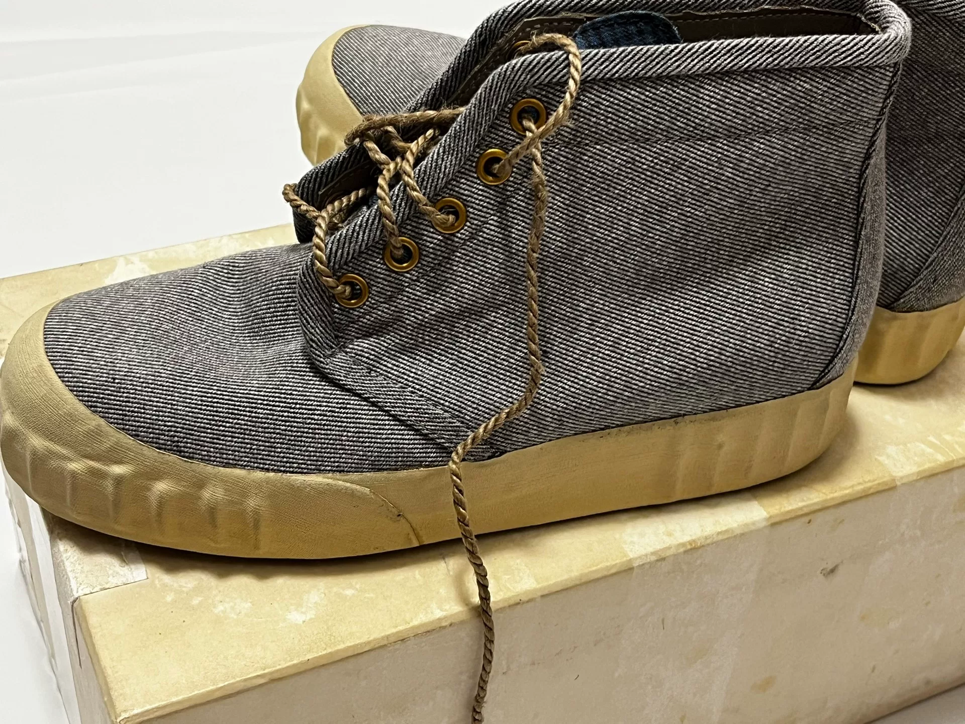Visvim UDIAM FOLK Grey Trainers — back