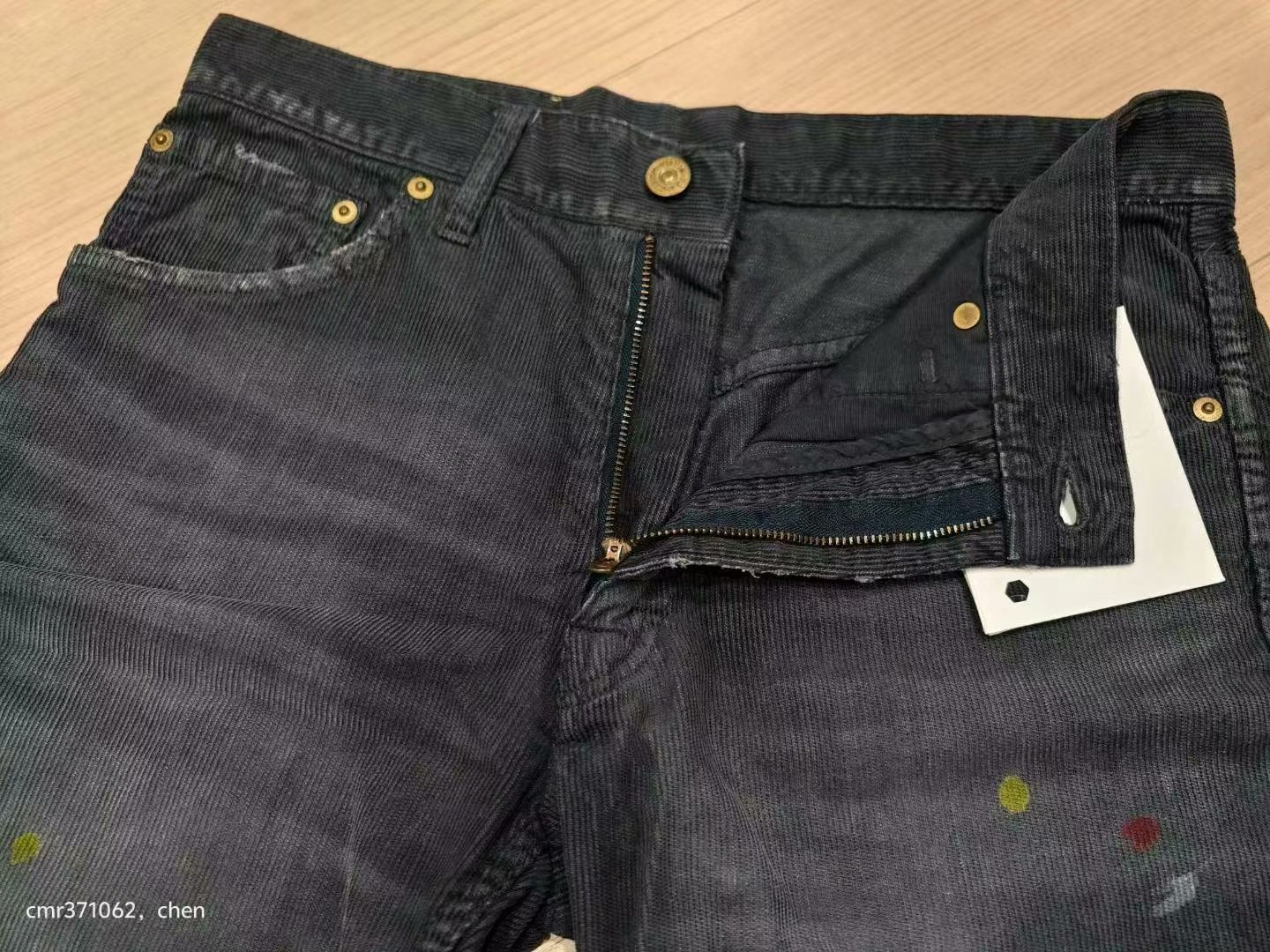 VISVIM FLUXUS 03 CUT-OFFS CORDS — label
