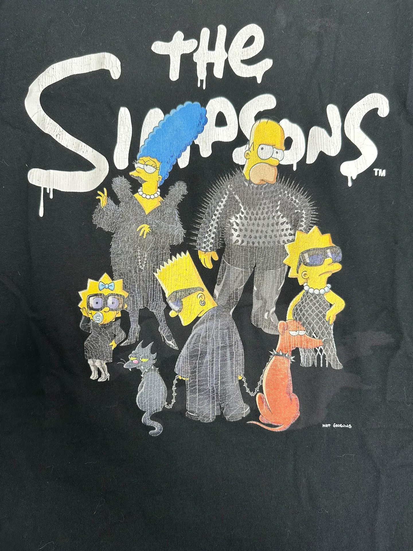 Balenciaga x Simpsons Cartoon Print T-shirt — detail