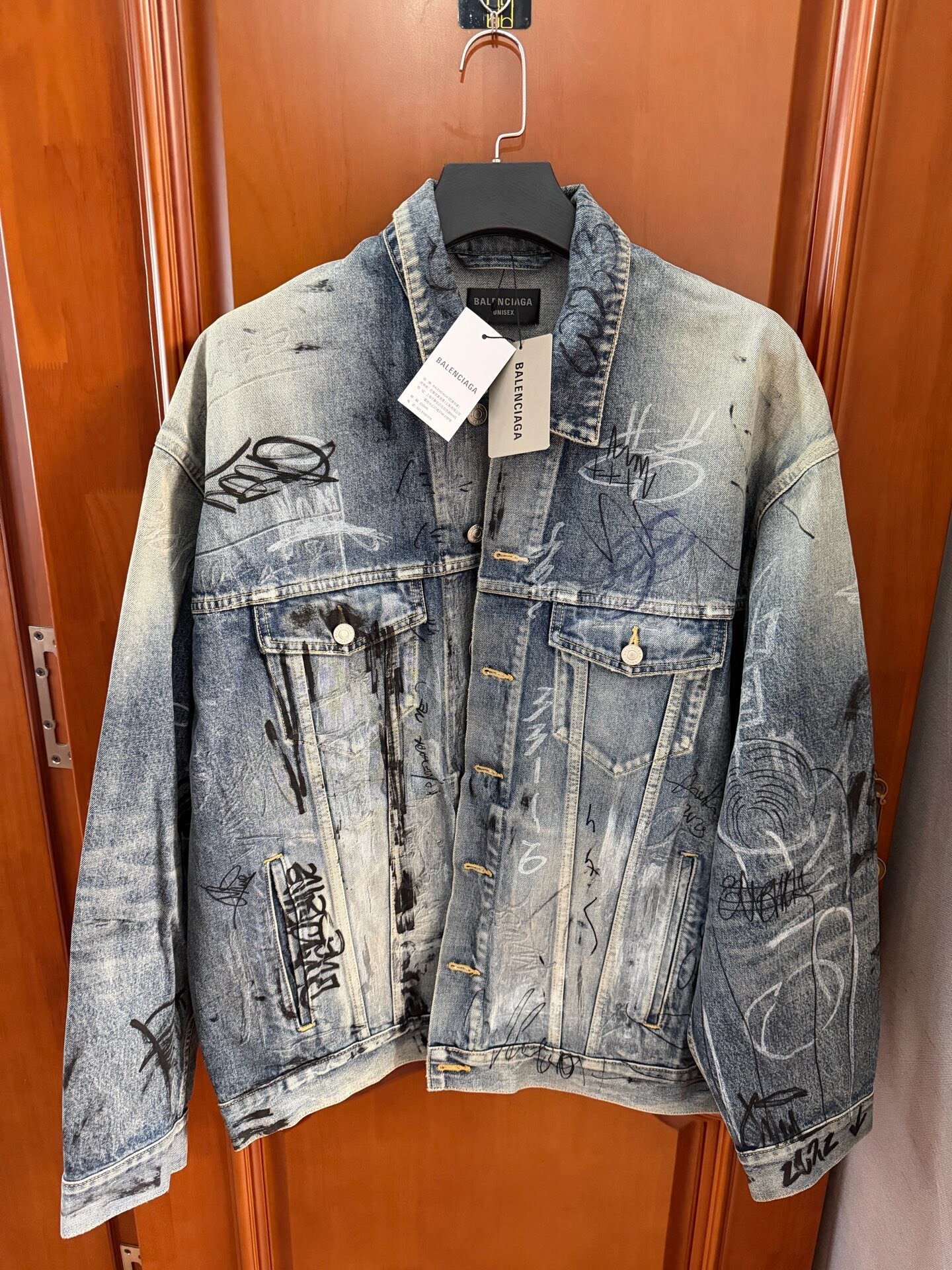 Balenciaga Graffiti Denim Jacket