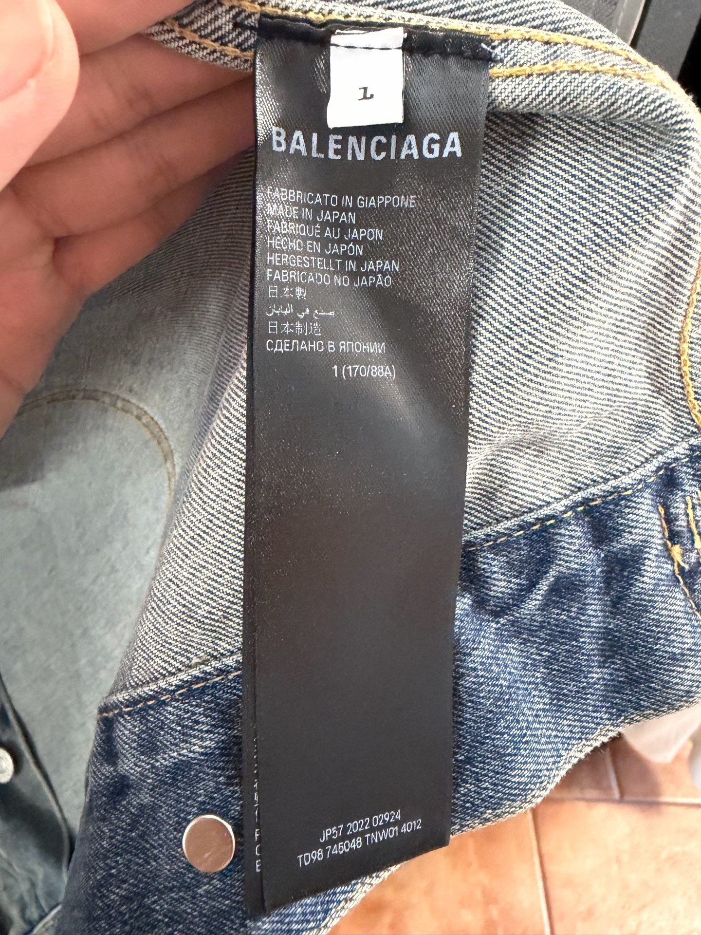 Balenciaga Graffiti Denim Jacket — back
