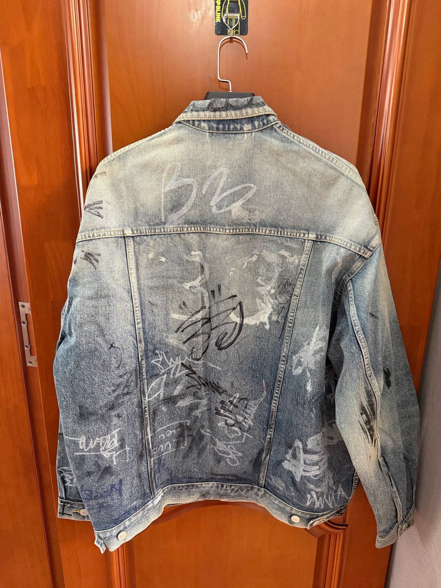 Balenciaga Graffiti Denim Jacket — front