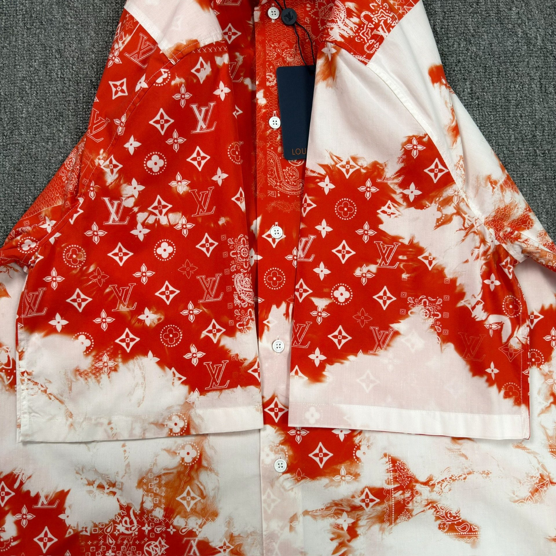 Louis Vuitton Red All-Over Print Shirt — back
