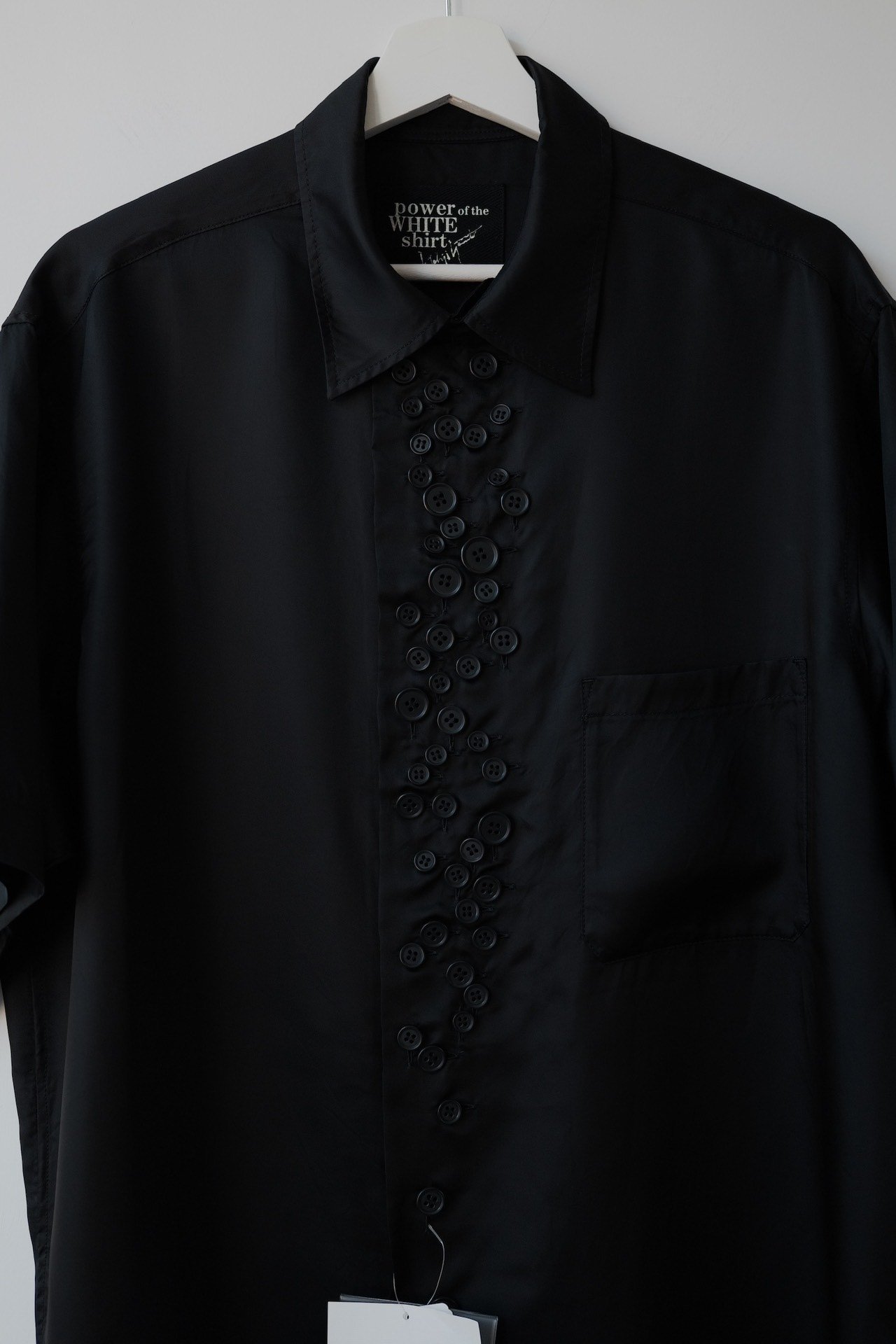 Yohji Yamamoto Black Short-Sleeve Shirt — back
