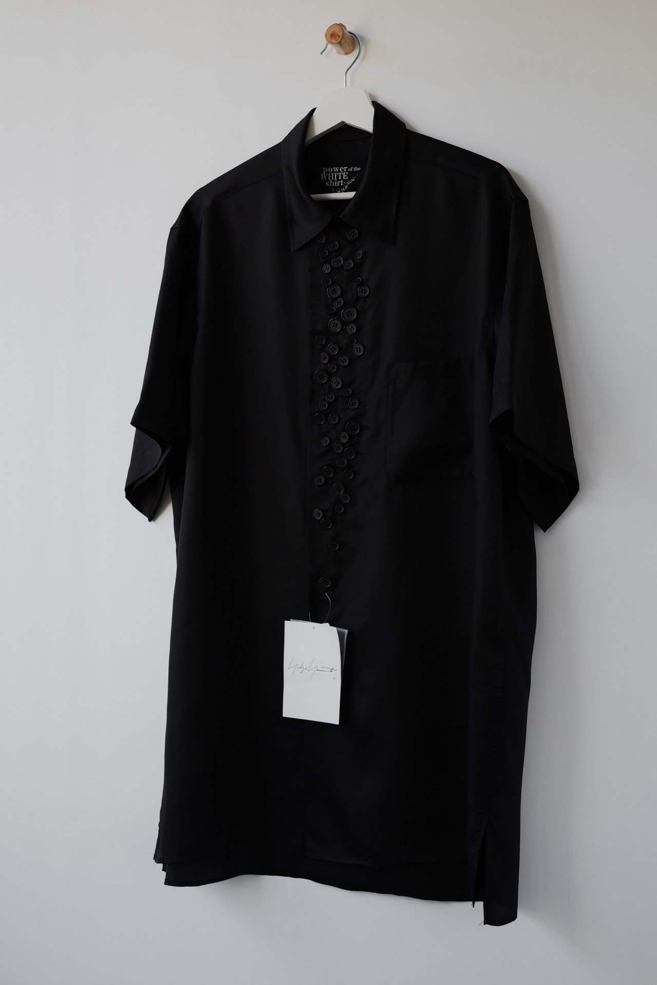 Yohji Yamamoto Black Short-Sleeve Shirt — front