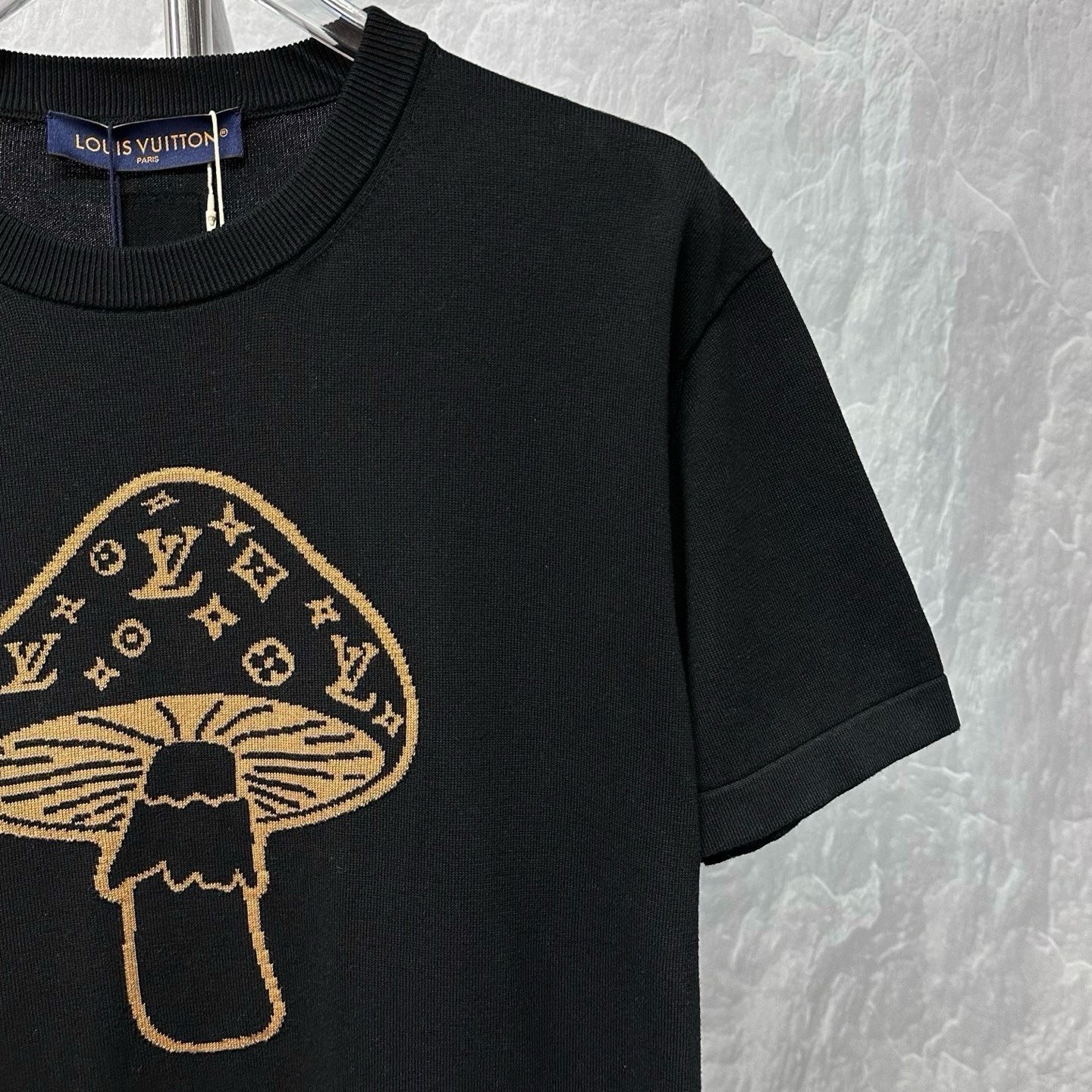 Louis Vuitton SS26 Mushroom Intarsia Short Sleeve — detail