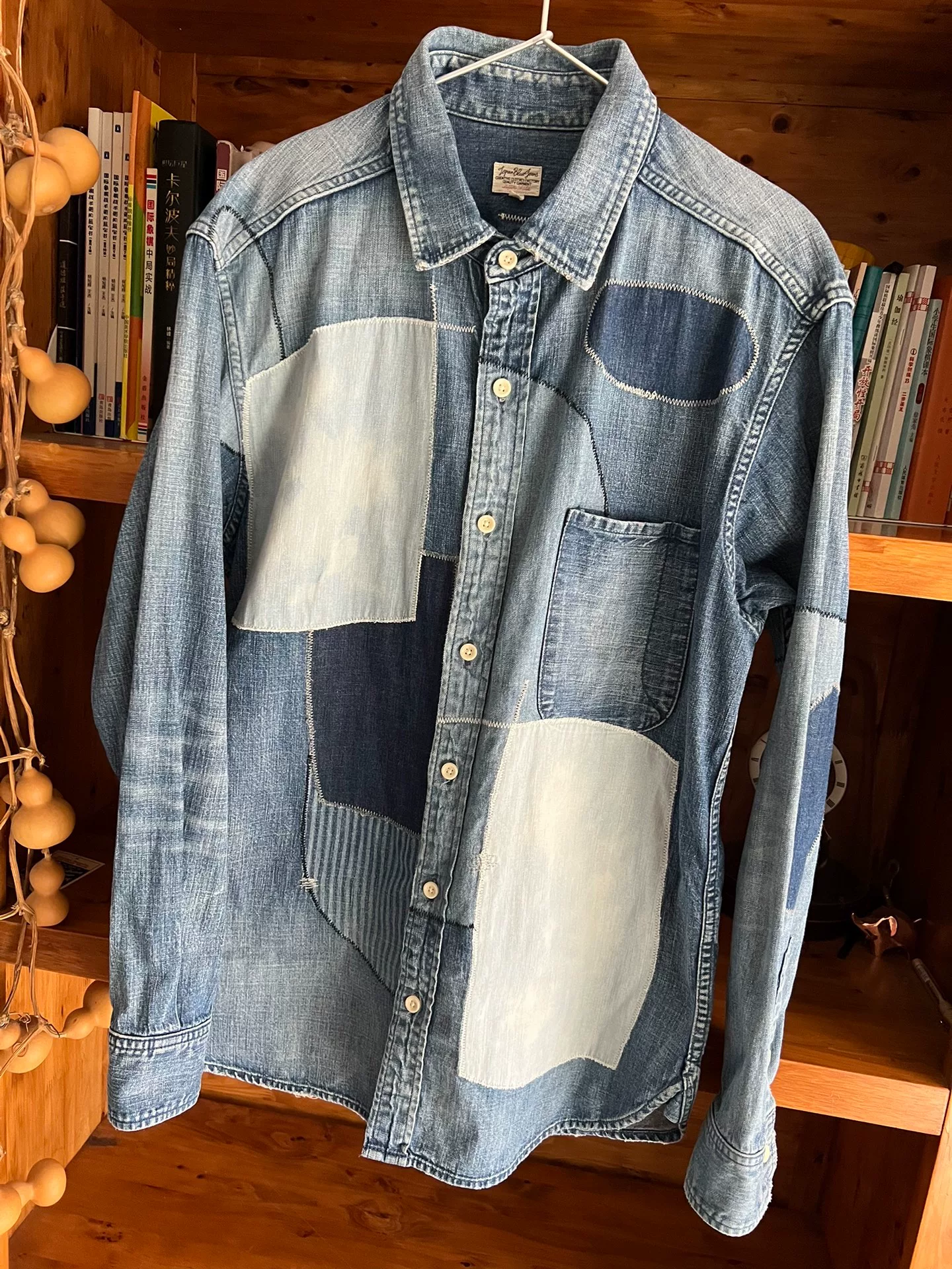 Japan Blue Indigo Denim Shirt — detail