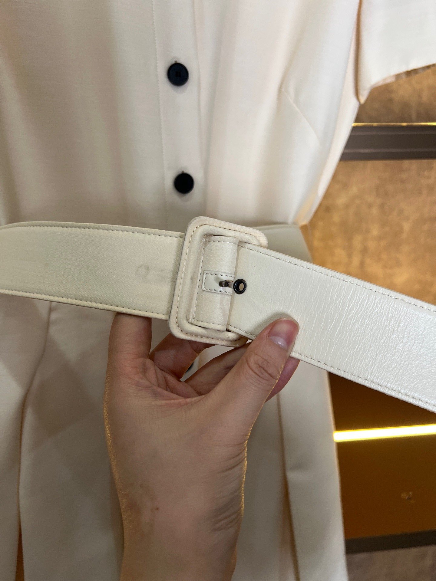 Dior Belted Shirt Dress — detail