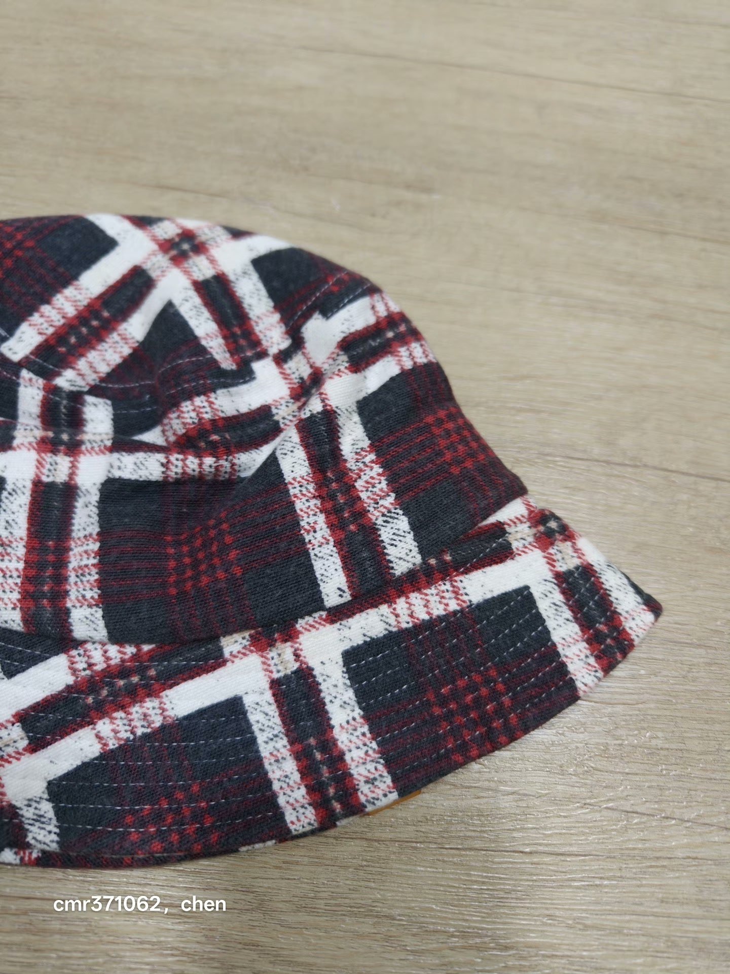 VISVIM 16SS DOME BUCKET HAT (PRINTED CHECK) — back