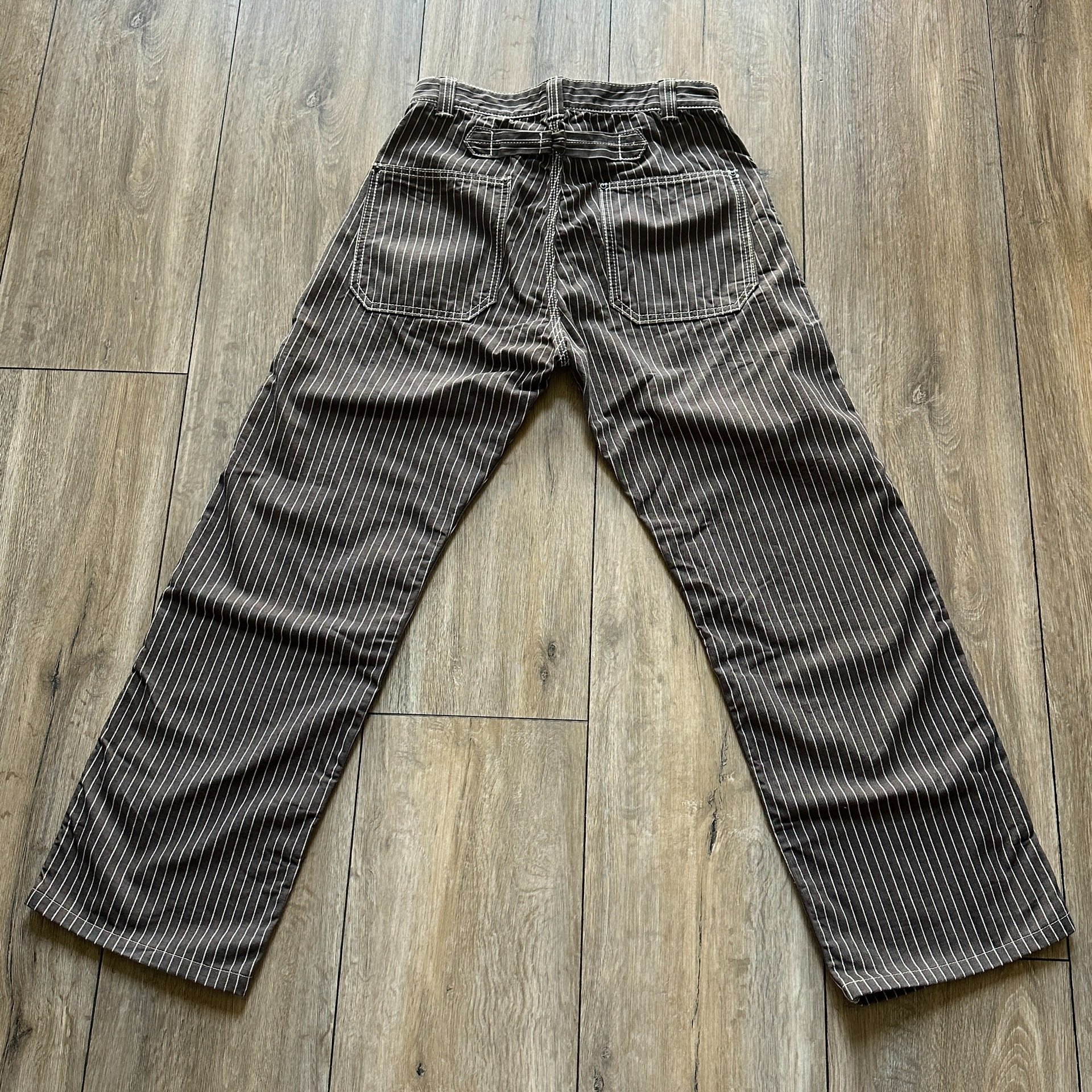 Jelado Brown Striped Paris Button Pants — front