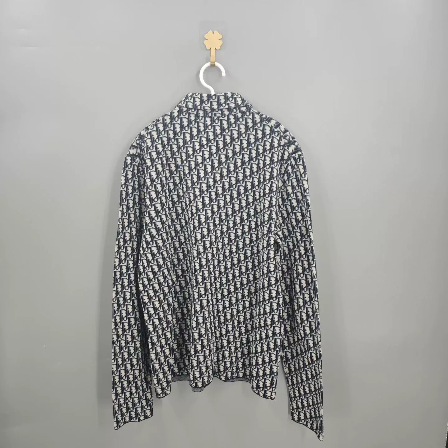 DIOR Classic Monogram Long-Sleeve Shirt — front