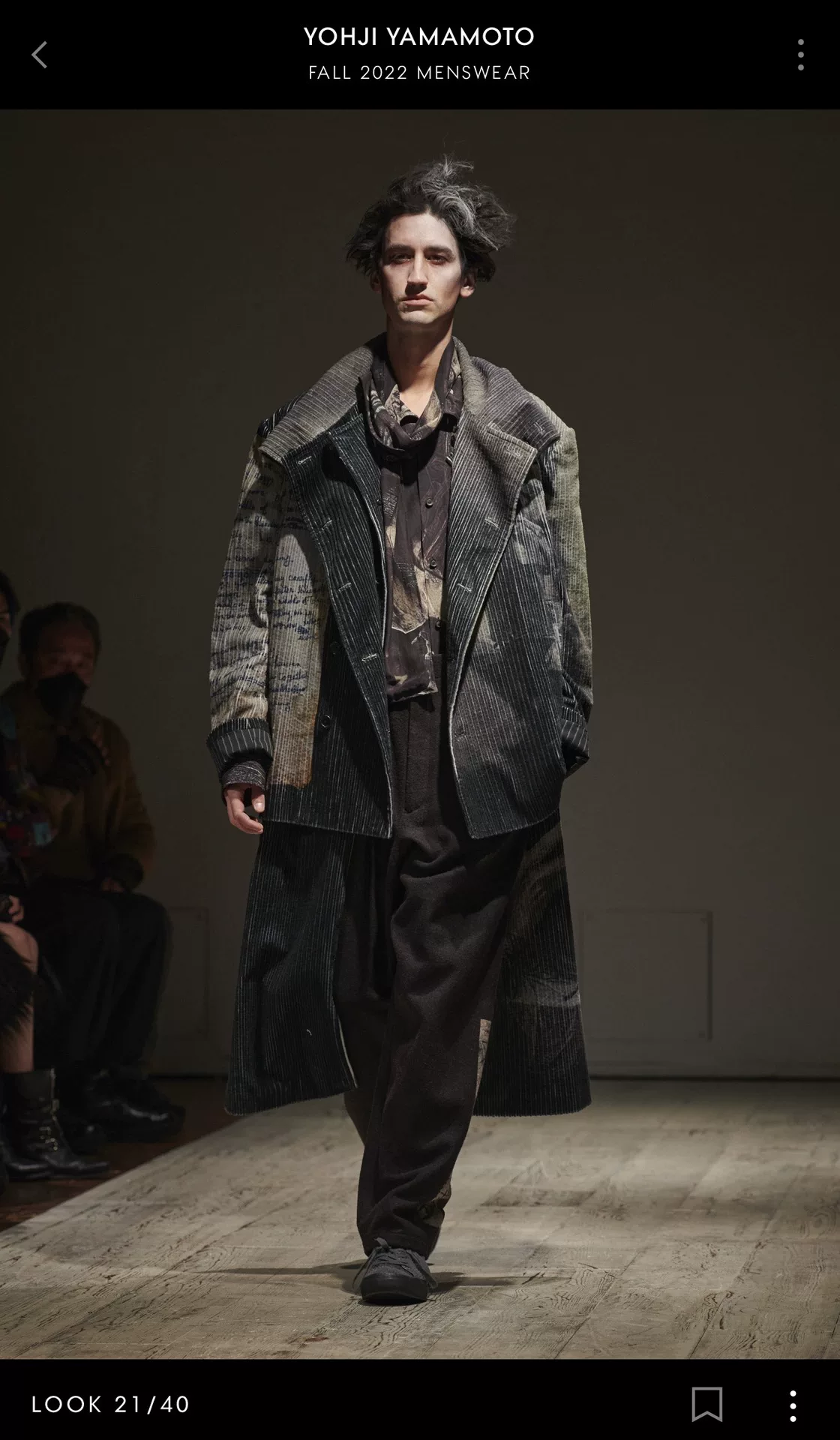 Yohji Yamamoto Beksinski Scarf Shirt — detail