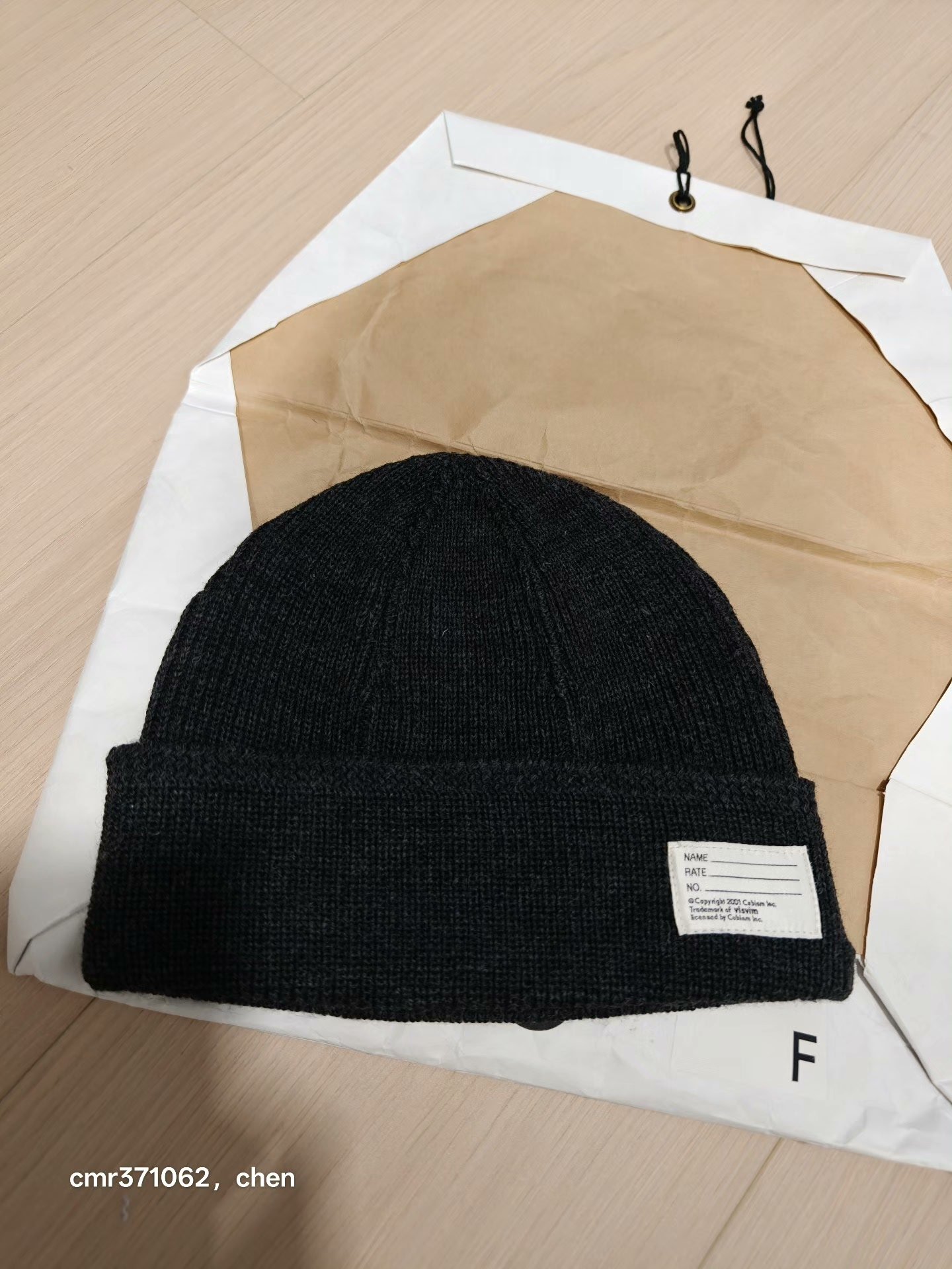 VISVIM 22AW WATCH CAP — label
