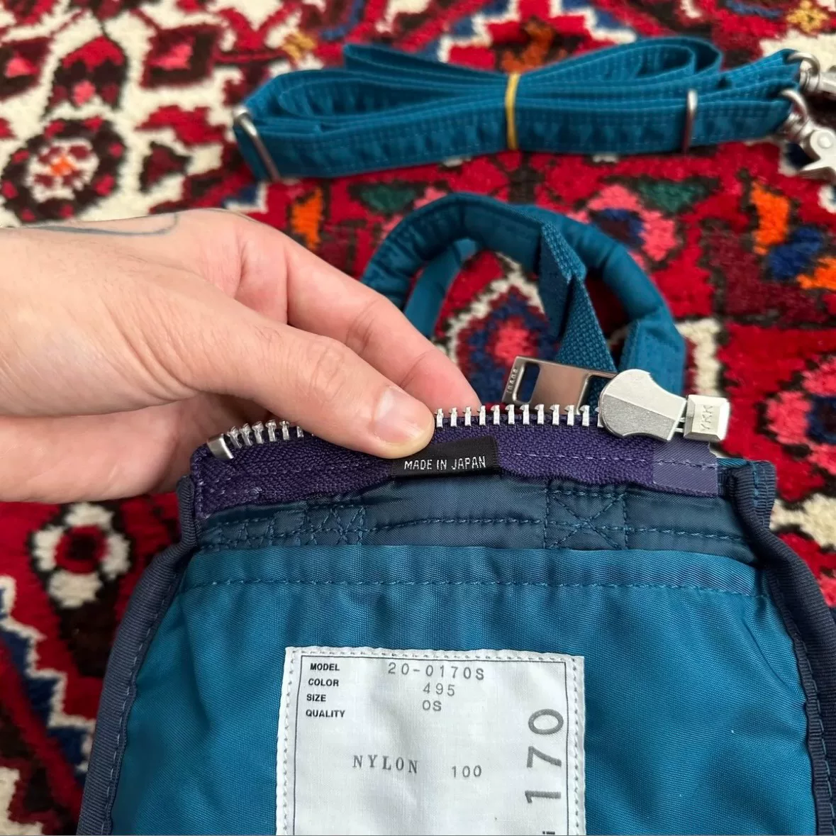 Porter x Sacai Crossbody Tote Bag — label