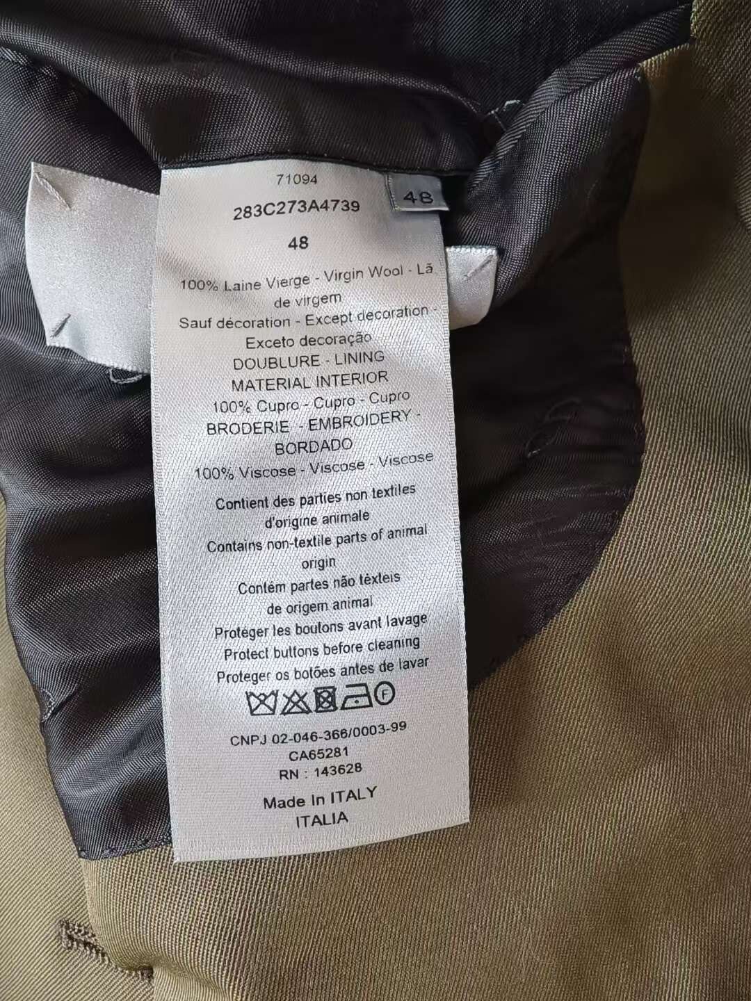 Dior x Travis Scott Solid Buckle Blazer — back