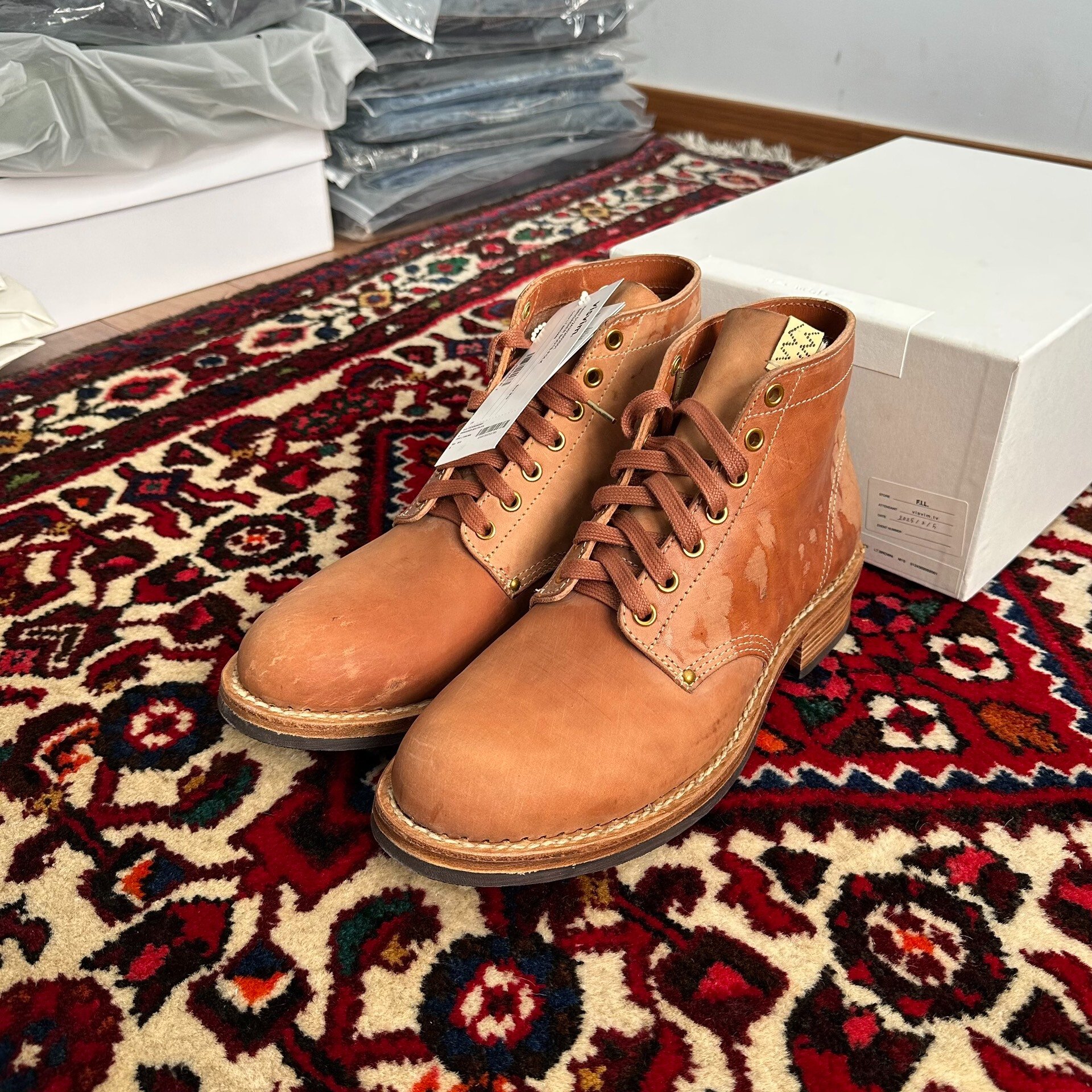 VISVIM 24SS SPOT BRIGADIER BOOTS — front
