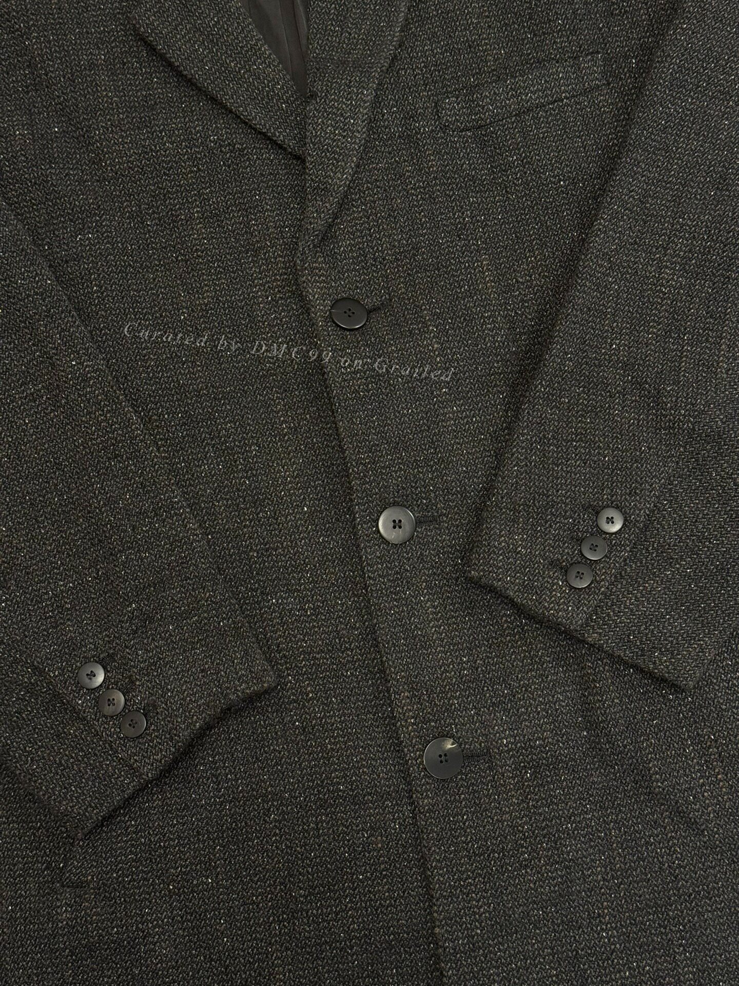 Visvim 21AW Hammons Tweed Coat — detail