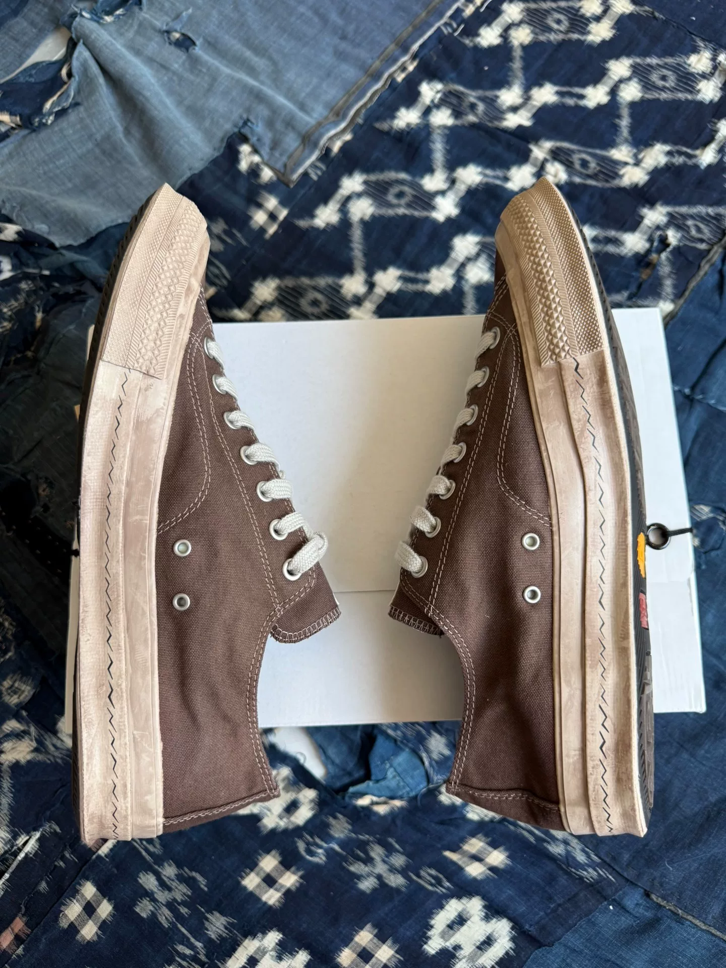 VISVIM 25AW Skagway LO Mud-Dyed Canvas Sneakers — back