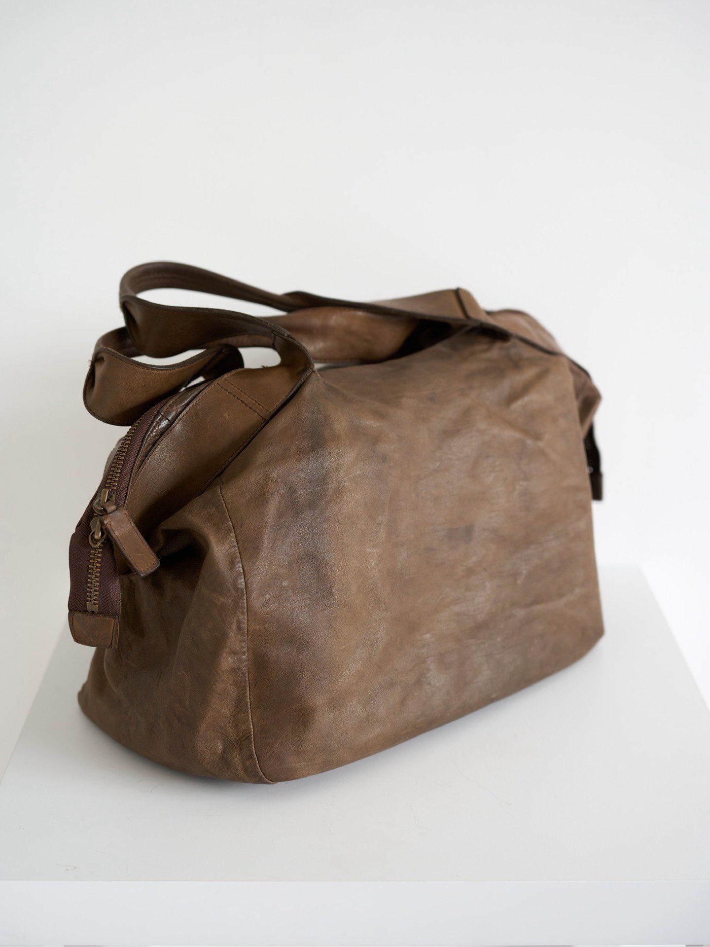 Yohji Yamamoto 10ss Brown Horse Leather Travel Bag