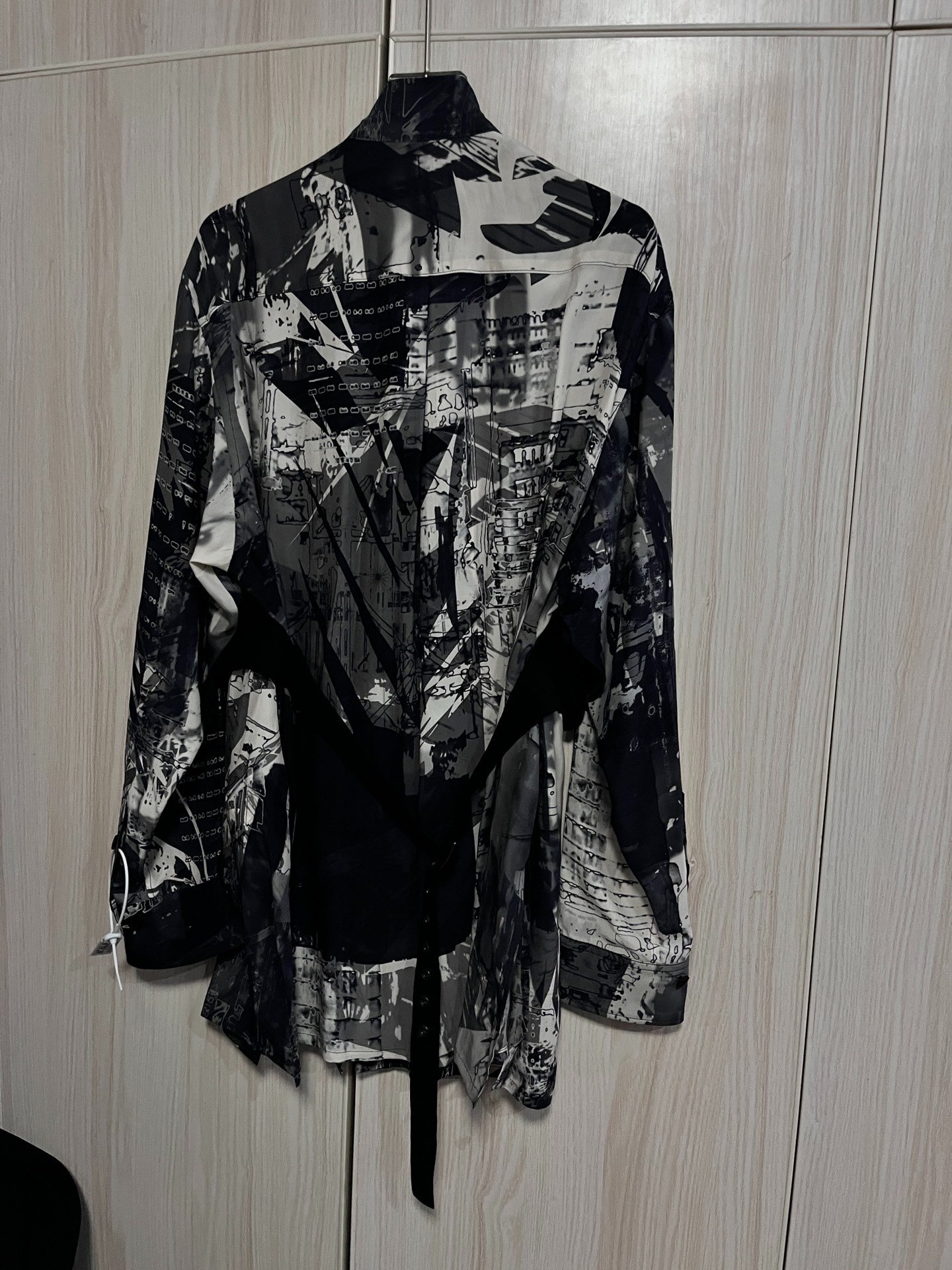 Yohji Yamamoto Graffiti Silk Shirt — back