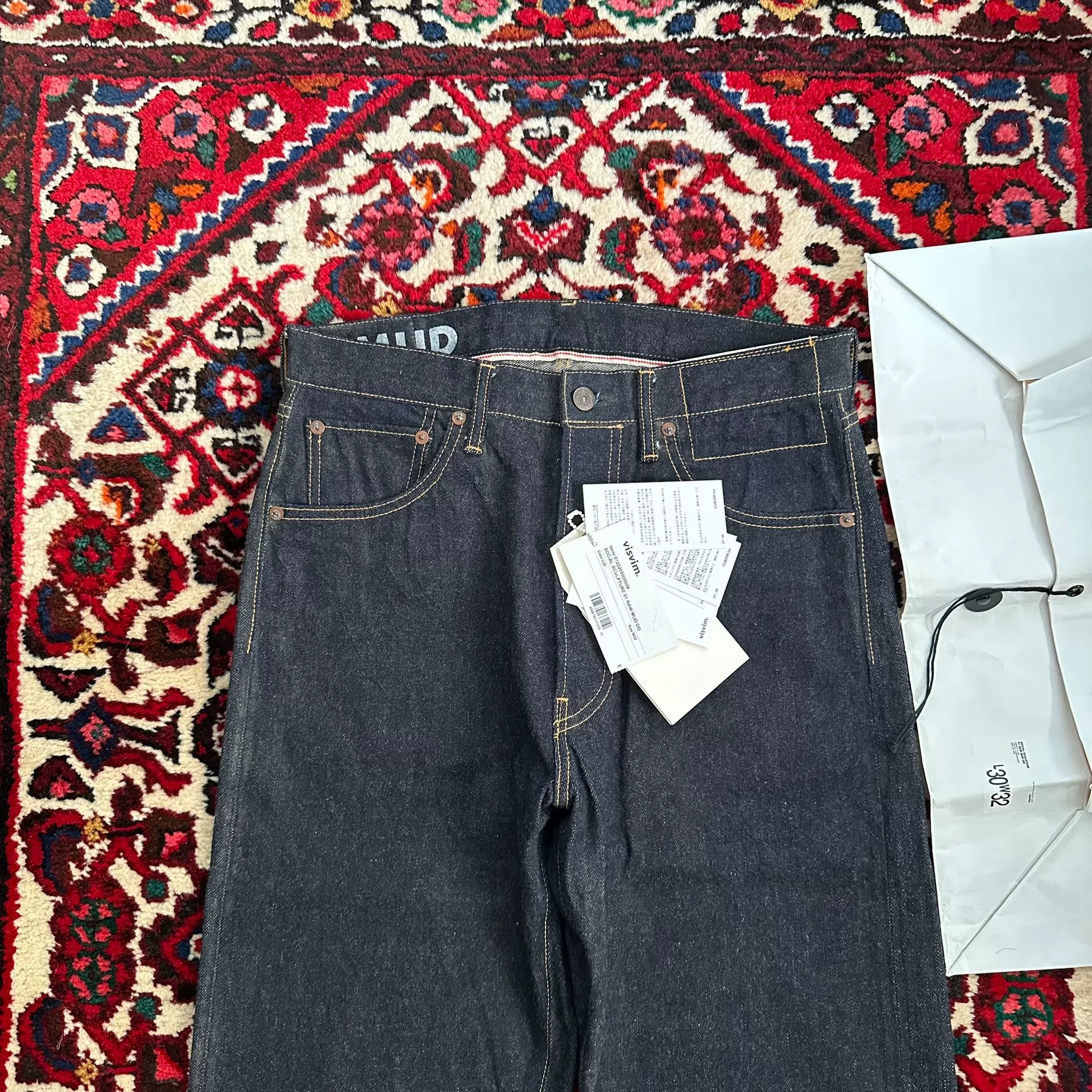 visvim 22AW 01MUD Mud-Dyed Jeans — detail