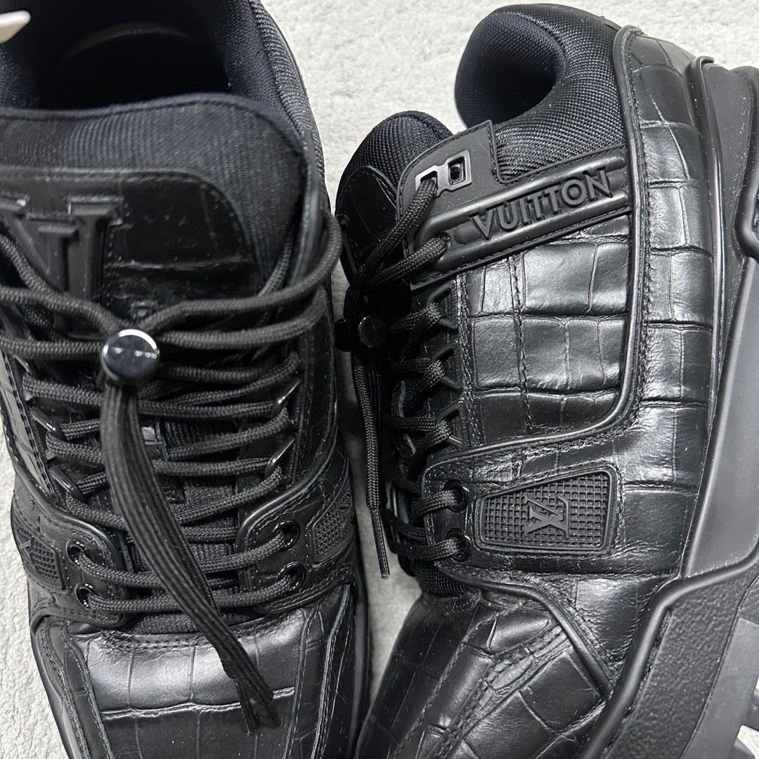 Louis Vuitton LV Trainer Maxi Crocodile — front