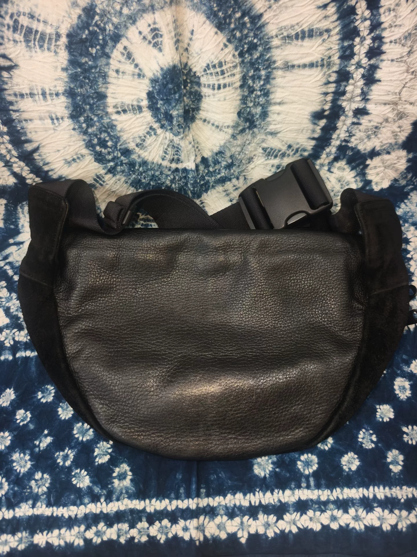 Porter Both Black Suede Waist Bag — detail
