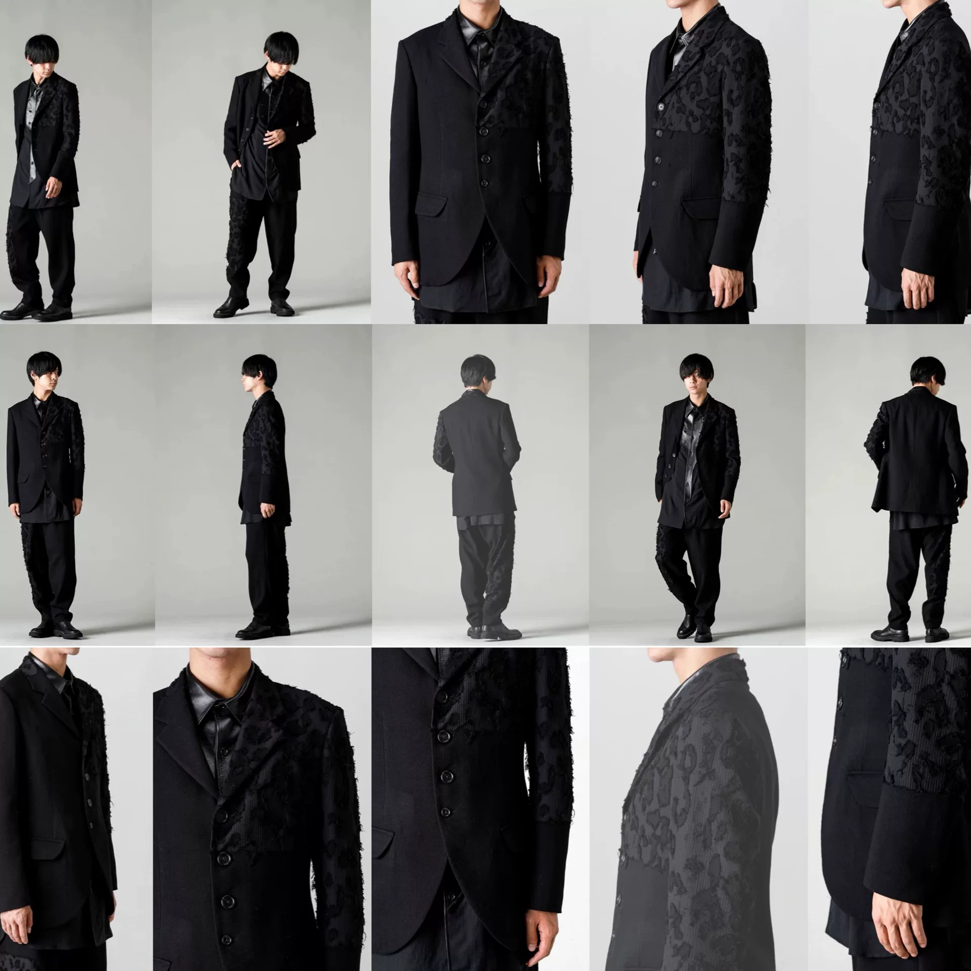Yohji Yamamoto 22AW Leopard Print Jacket — detail