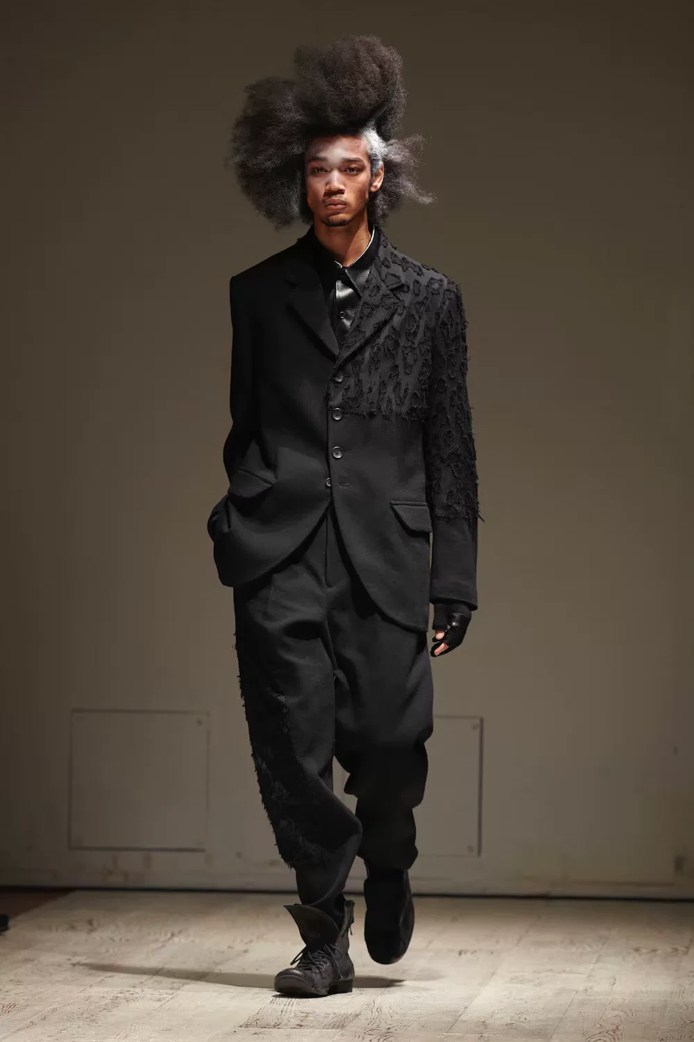 Yohji Yamamoto 22AW Leopard Print Jacket — front