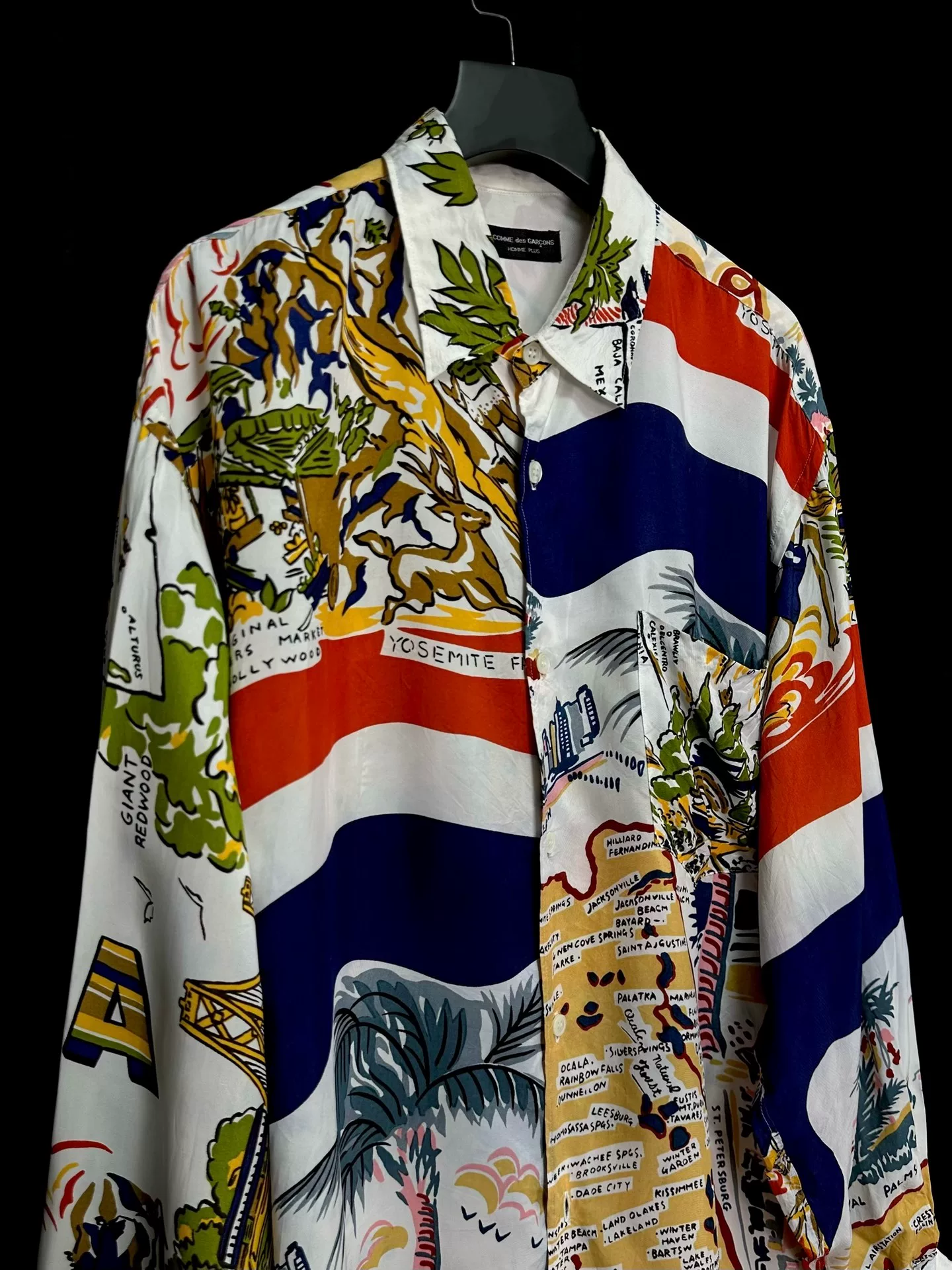 Comme des Garcons 91SS Vintage Silk Shirt — detail