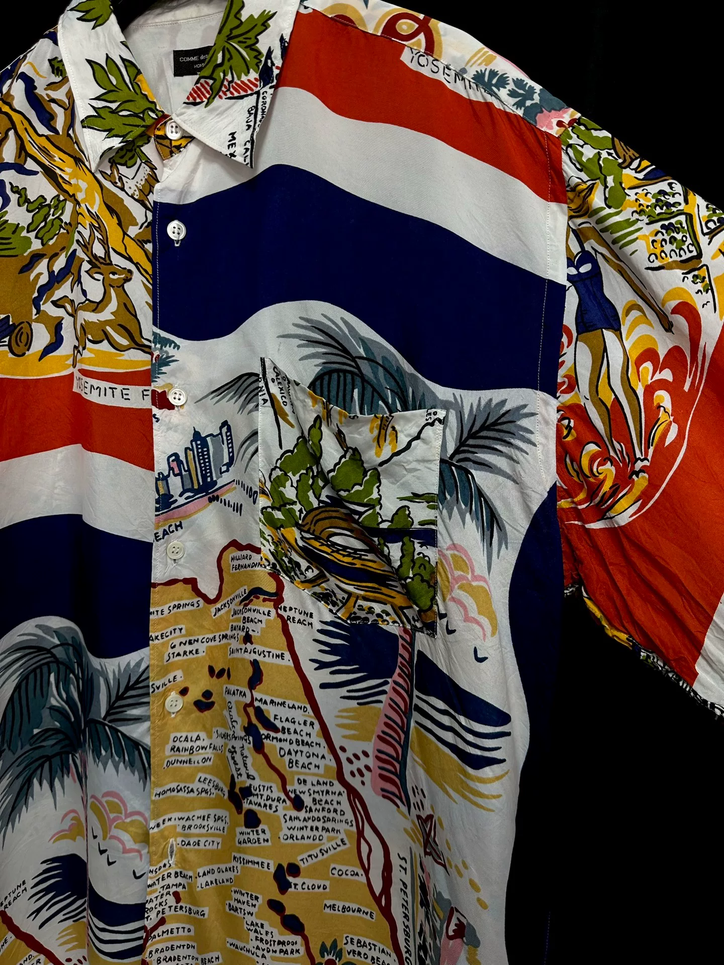 Comme des Garcons 91SS Vintage Silk Shirt — back