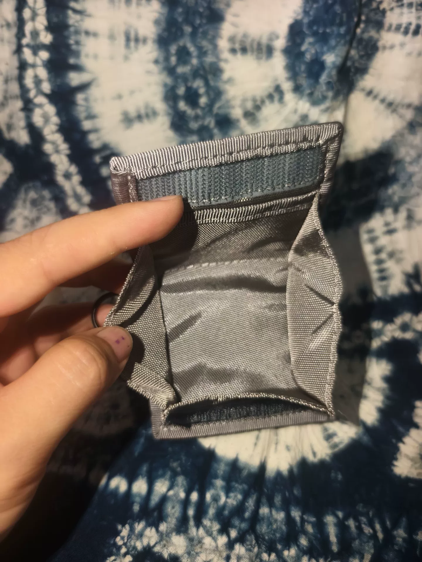 Porter Tokyo Gray Coin Ring Bag — back