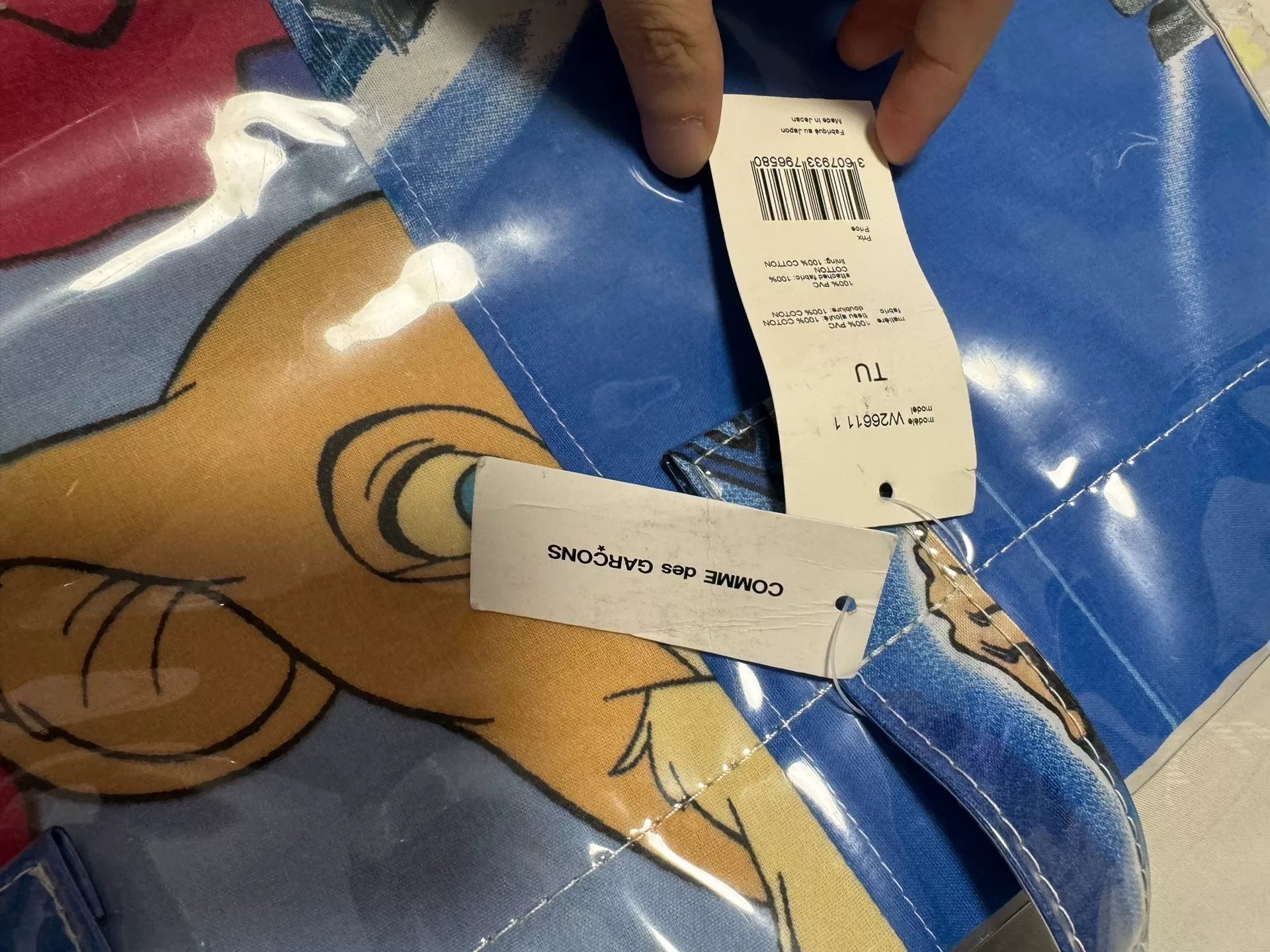 CDG 18AW Universal Studios Tote Bag — back