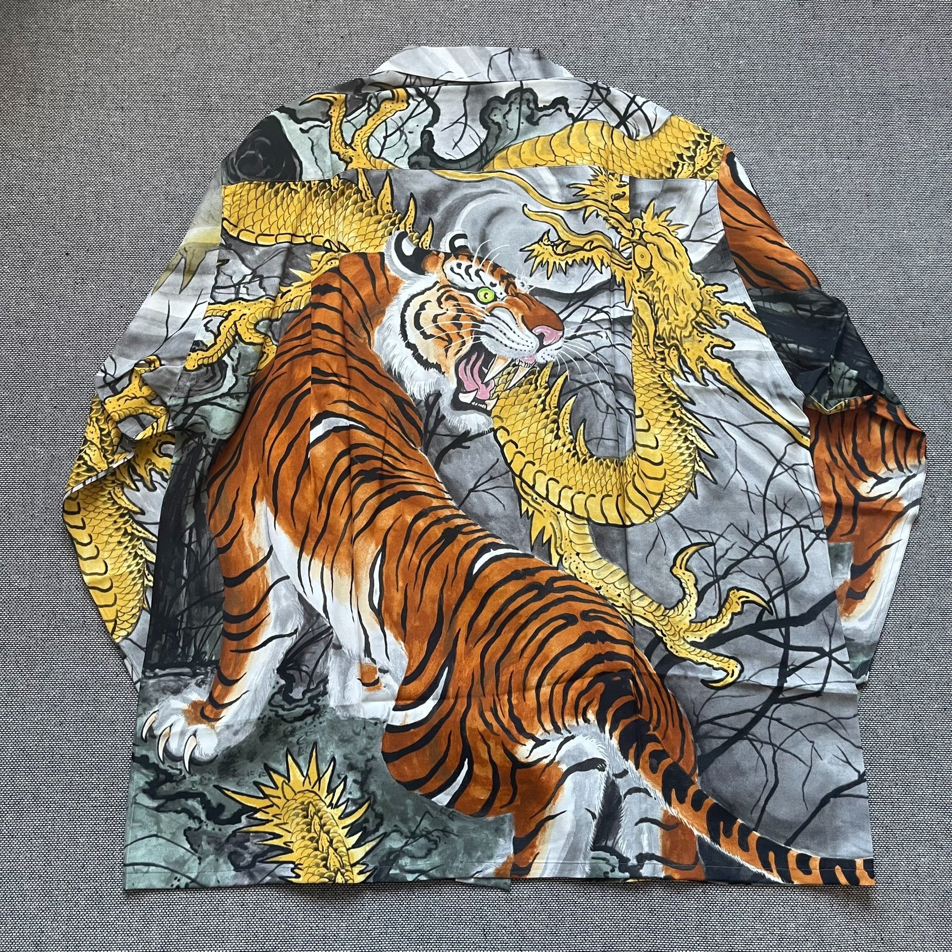 Wacko Maria Dragon Tiger Hawaiian Shirt — front