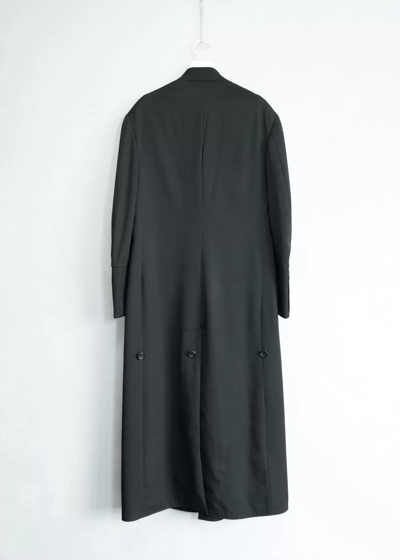 Yohji Yamamoto Double-Breasted Wool Coat — detail