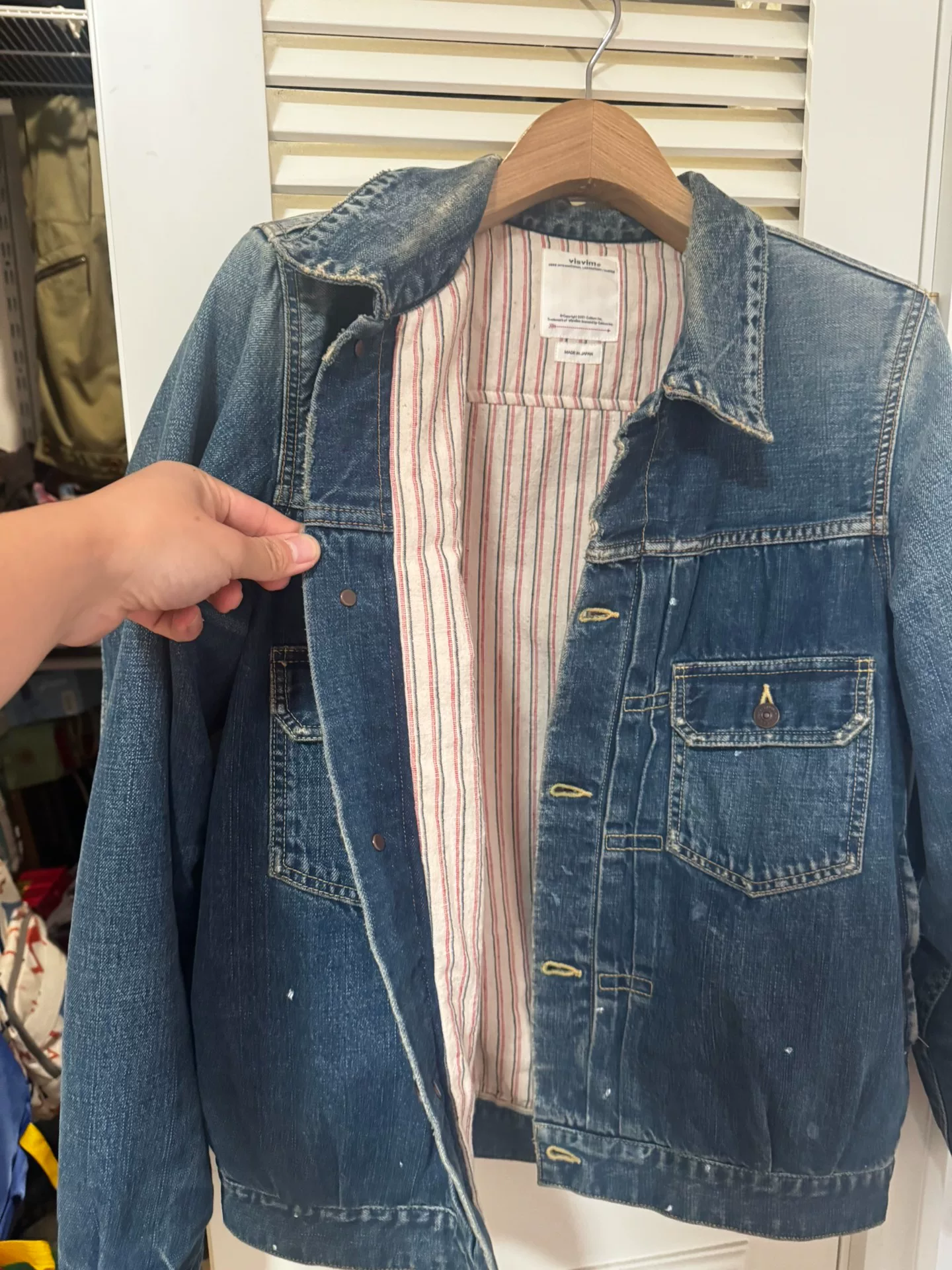 VISVIM 19AW 101 JUMBO Denim Jacket — detail