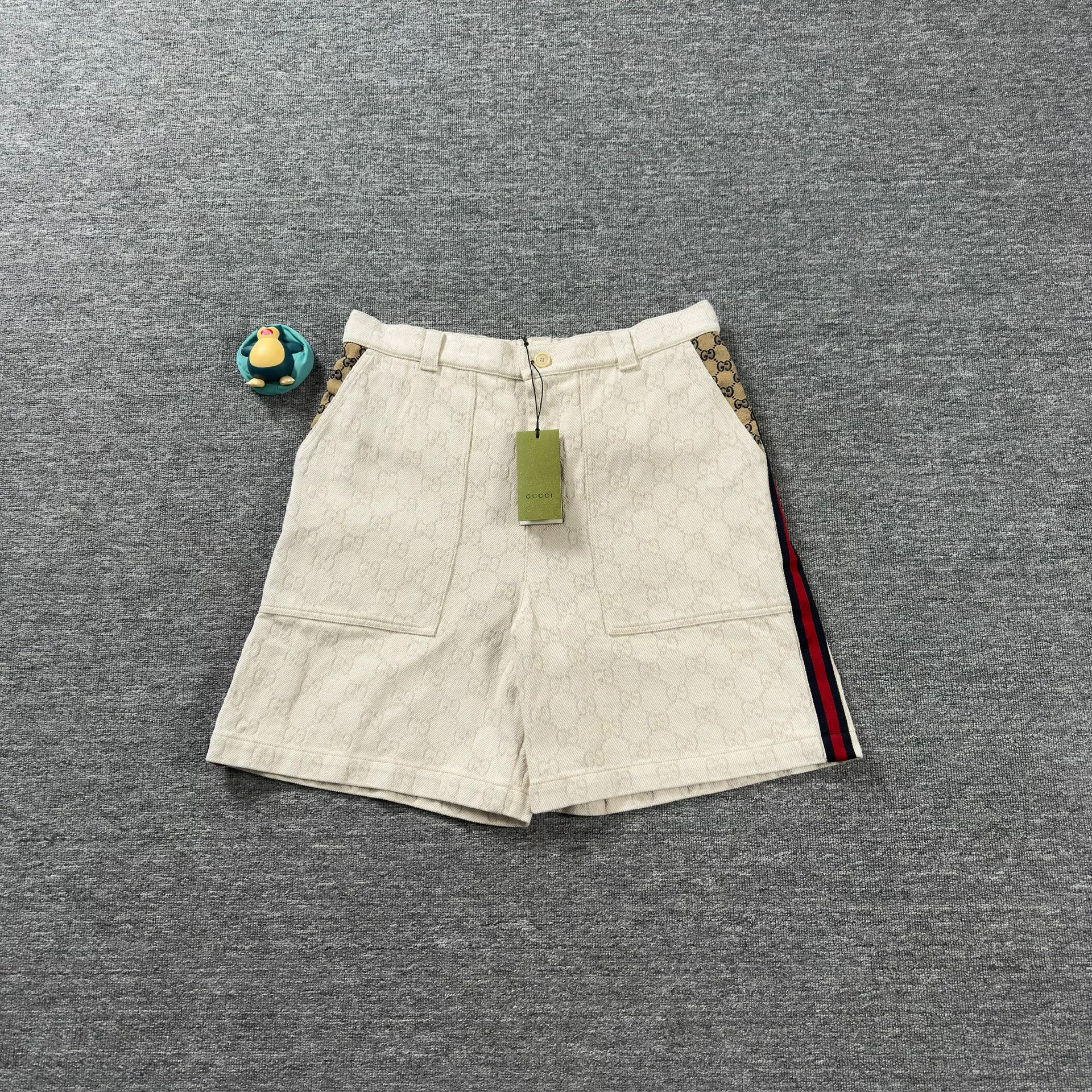 Gucci Ivory All-Over Logo Short-Sleeve